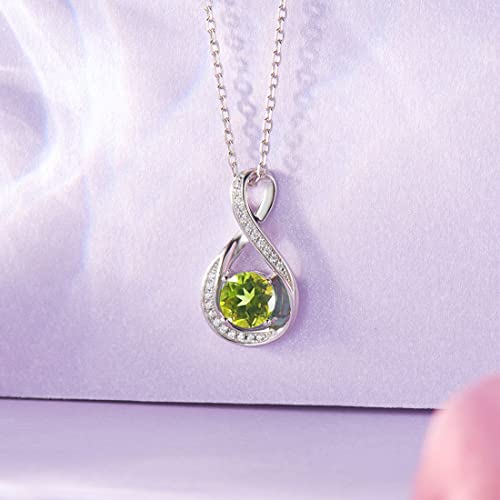 Thumbnail 3 de GEMLANTO 925 Sterling Silver Infinity Peridot Necklace