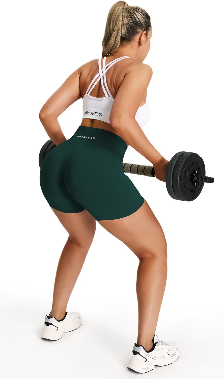Thumbnail 4 de JOYSPELS Womens Seamless High Waisted Gym Shorts with Scrunch Bum