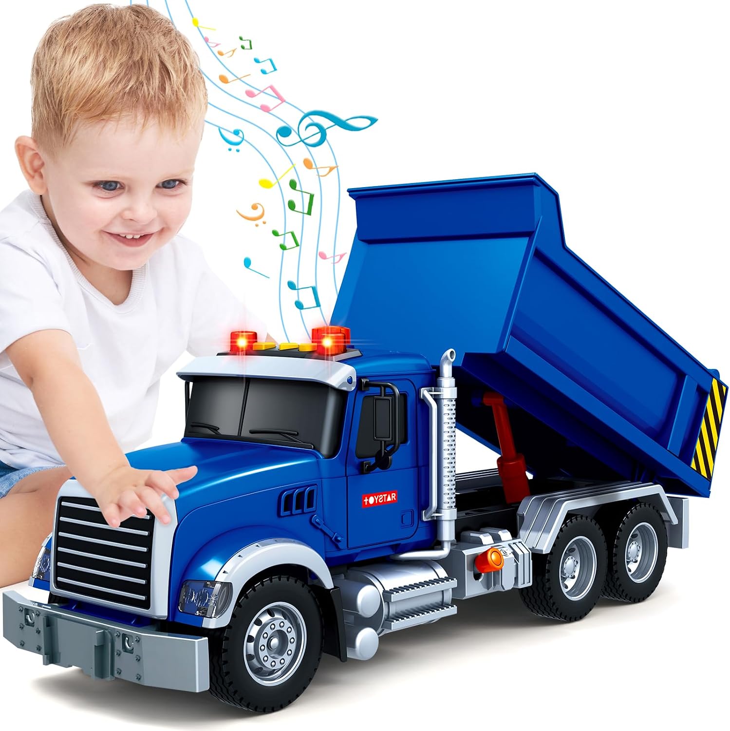 Detalle de SpringFlower Large Dump Truck Toy (15 in) with Sound and Light for Ages 3–7