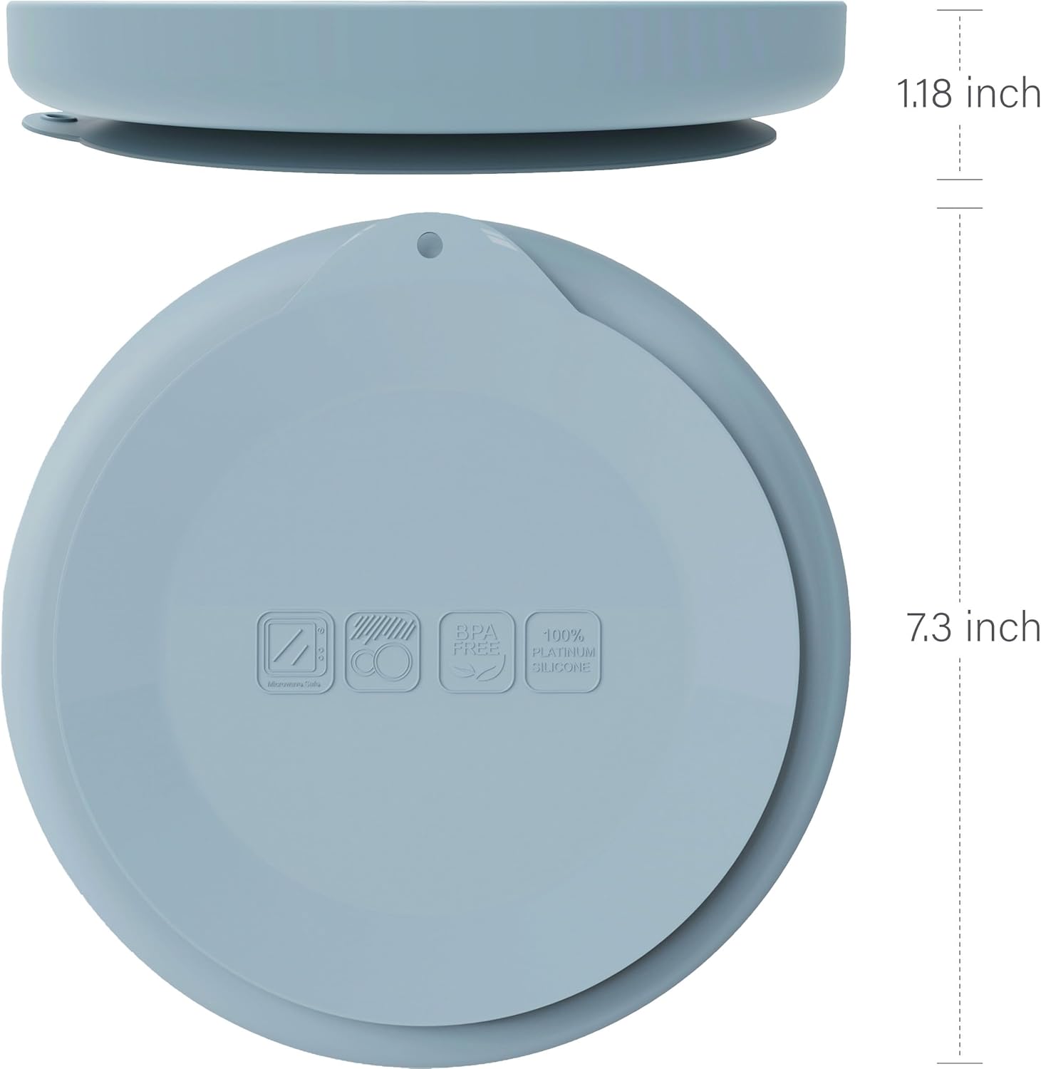 Detalle 2 de Moonkie Silicone Divided Weaning Plate 2-pack 🍽