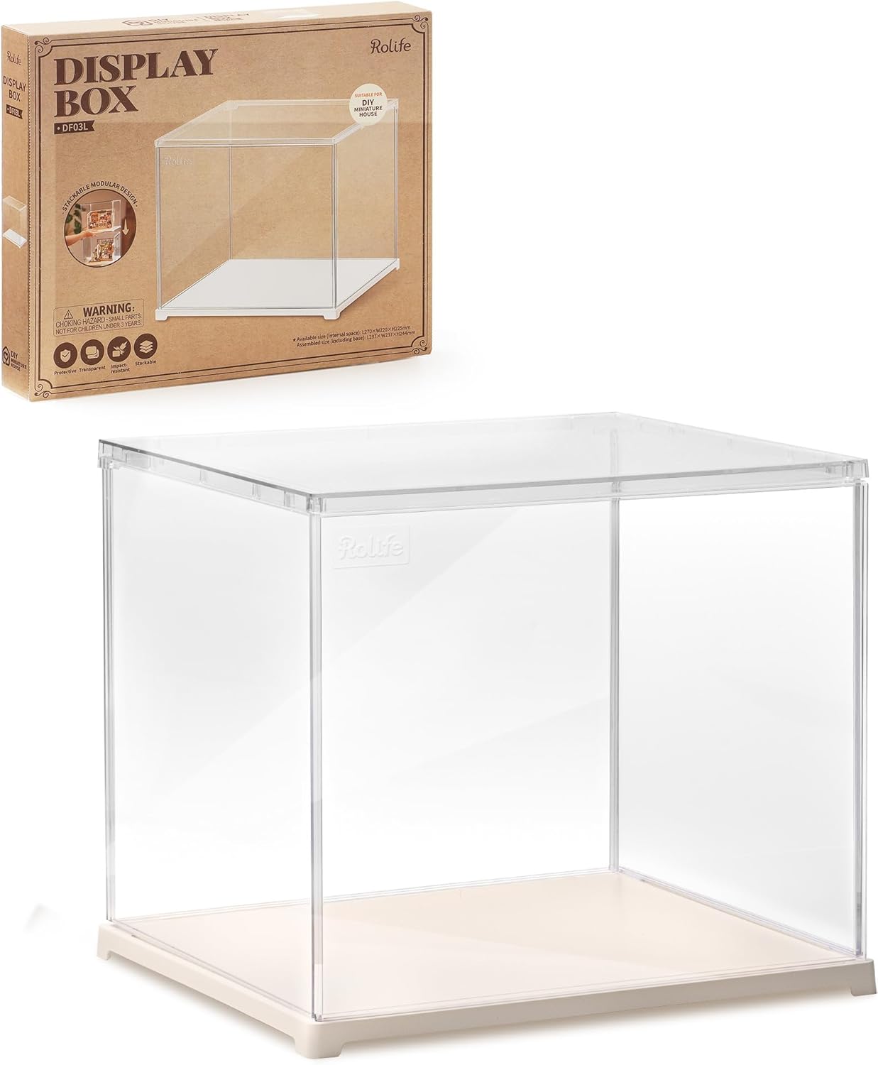 Detalle de Rolife Acrylic Display Case 28.7×23.7×24.4 cm display cube