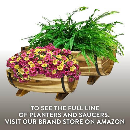 Thumbnail 5 de Classic Home & Garden Macetas de Madera de Roble 🌱, Pack

