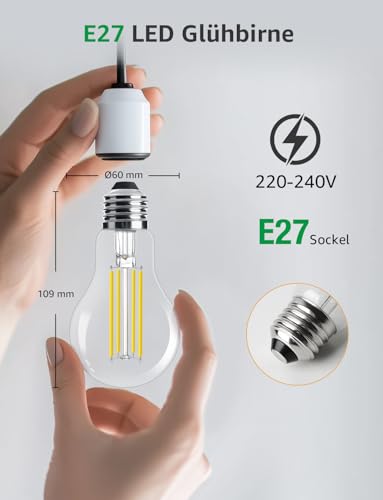 Thumbnail 6 de Lepro LED Glühbirne E27, 3,8 W, 806 lm, 2700 K – Energieklasse A