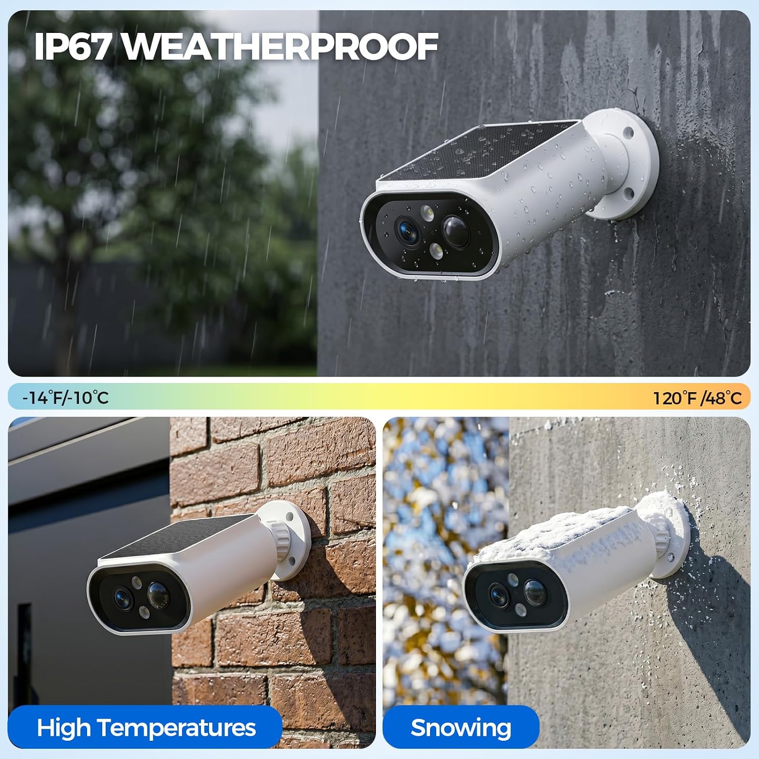 Thumbnail 6 de AlkiVision Solar Security Cameras Wireless Outdoor — 2K Color Night Vision, 360° View, AI Detection