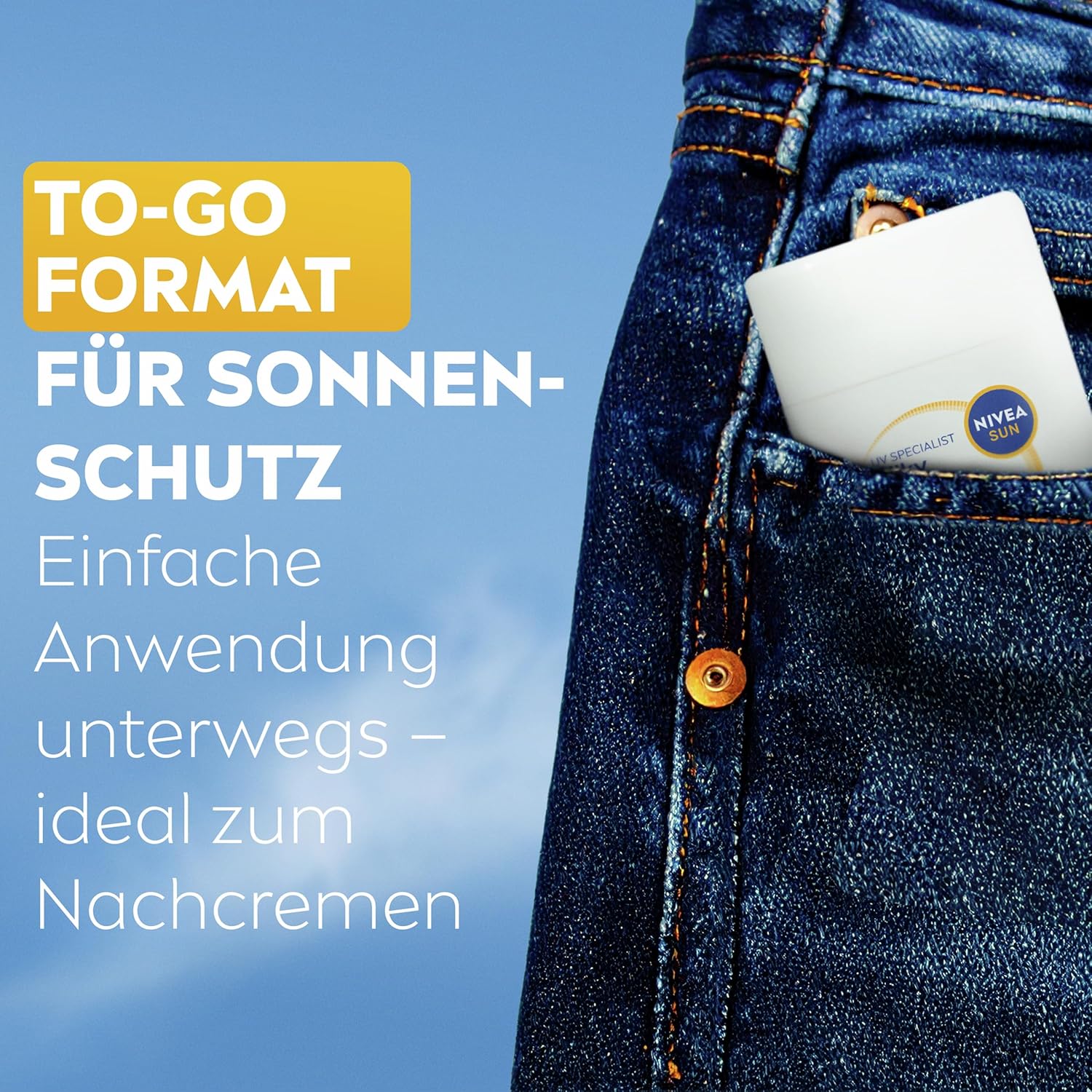 Detalle de NIVEA SUN UV Stick LSF 50+ (15 g) – ultraleichter Sonnenschutz für das Gesicht mit Stick-Technologie