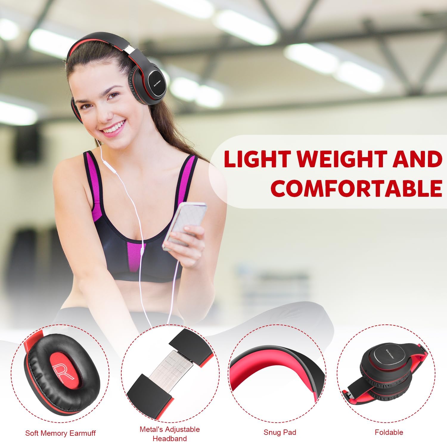 Thumbnail 3 de WorWoder W-915 Wireless Headphones 80 Hours