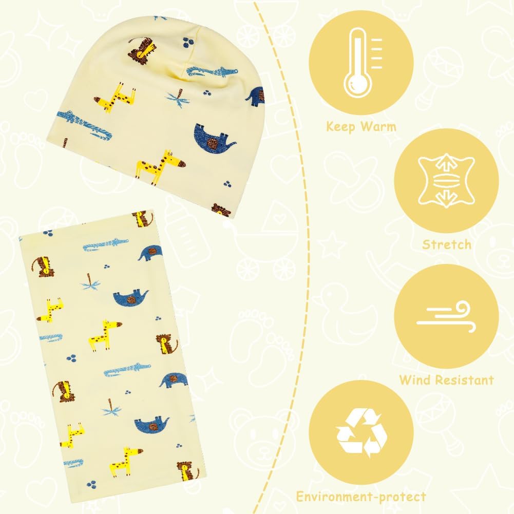 Thumbnail 1 de Set cappellino e guantini neonato Aolso in cotone anti-graffio, berretto doppiostrato 49–54 cm