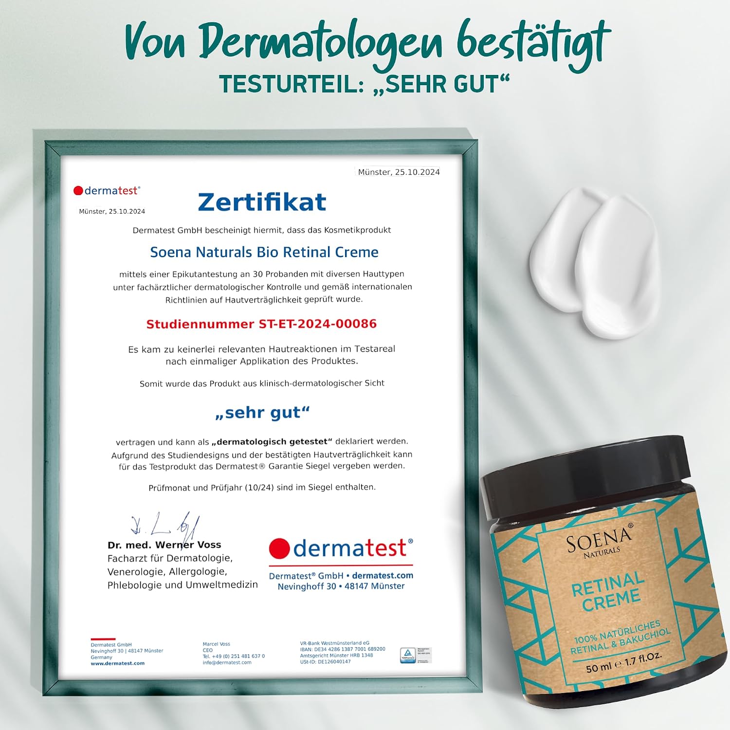 Thumbnail 6 de BIO Retinol Creme Hochdosiert + Power Wirkstoffe von Soena Naturals – Hautcreme gegen Falten, Akne und vergrößerte Poren