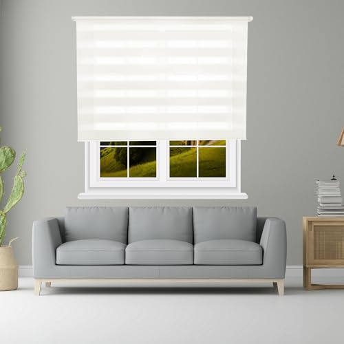 Thumbnail 4 de Estor Enrollable Día/Noche Blanco Roto 100×175 cm 🪟