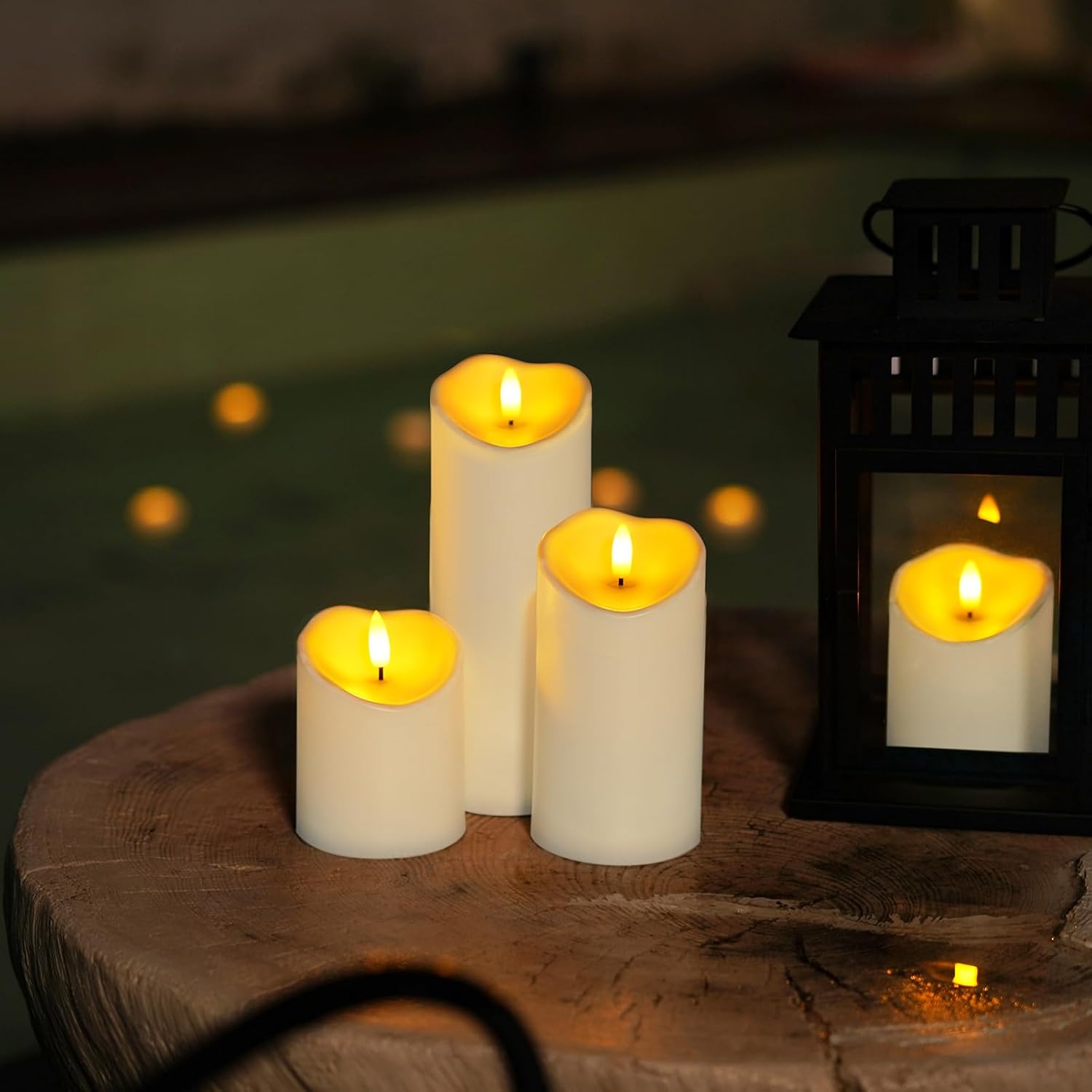 Detalle de Homemory Flameless LED Candles with Remote, Timer, Water-Resistant Design