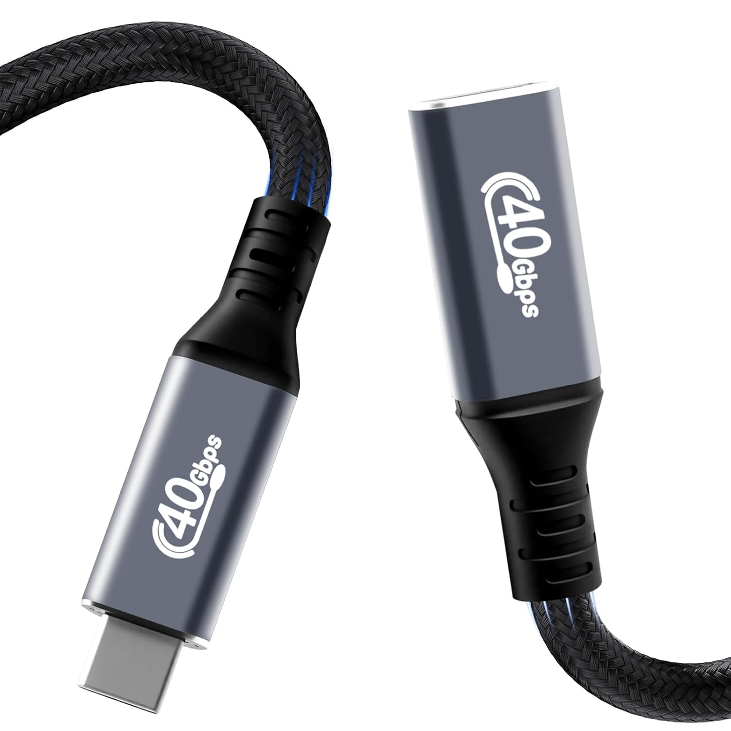 Detalle de Puiseno USB-C Verlängerung 1m: Thunderbolt 4, 40 Gbit/s, 8K@60Hz, PD3.1 bis 240W