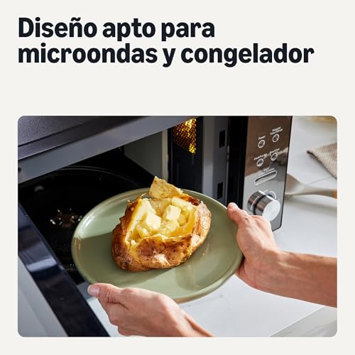 Thumbnail 3 de Amazon Basics Vaisselle en grès émaillé, 18 pièces, couleur olive