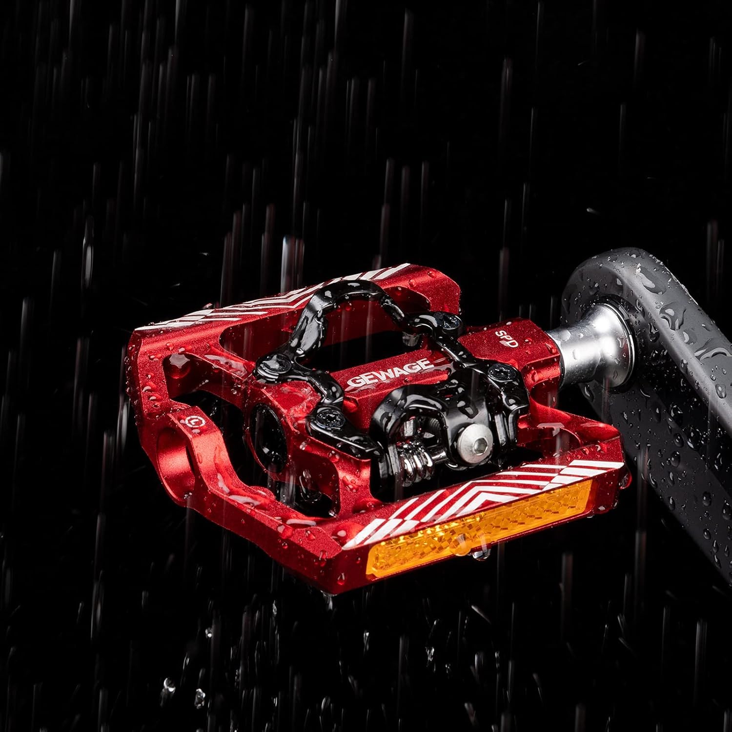 Thumbnail 6 de Pédales vélo SPD GEWAGE 2 en 1 (plateforme + SPD) avec réflecteurs, tige CrMo 9/16