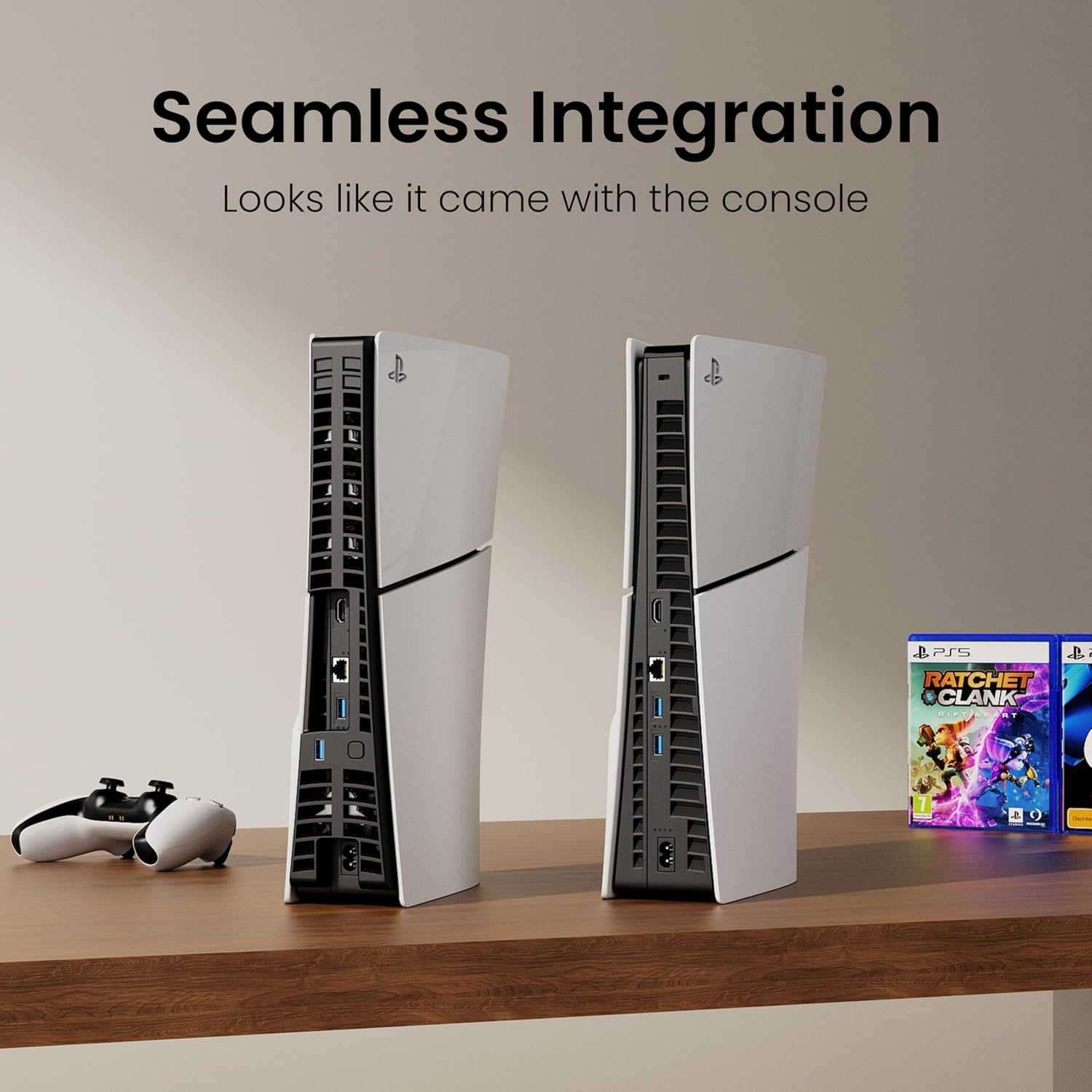 Thumbnail 2 de KIWIHOME Cooling Fan for PS5 Slim: Four-Headed, Quiet Cooling with USB 3.0 Pass-Through