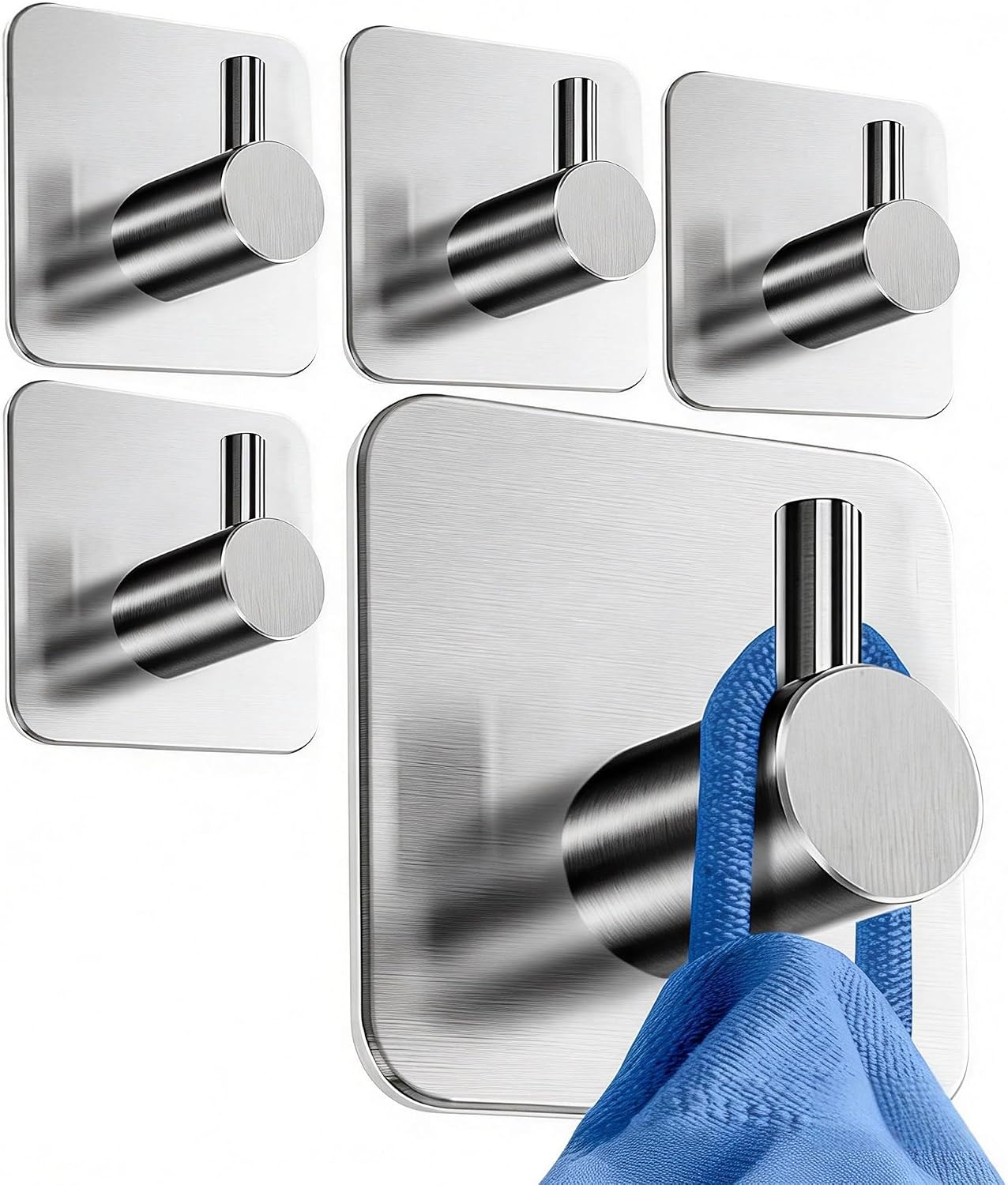 Detalle de HoneyHolly Ganci Adesivi 5 pezzi acciaio inox