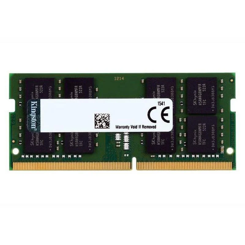 Detalle de Kingston ValueRAM KVR26S19D8/16: 16 GB DDR4-2666 en formato SO-DIMM para portátil y ultimas estaciones compactas