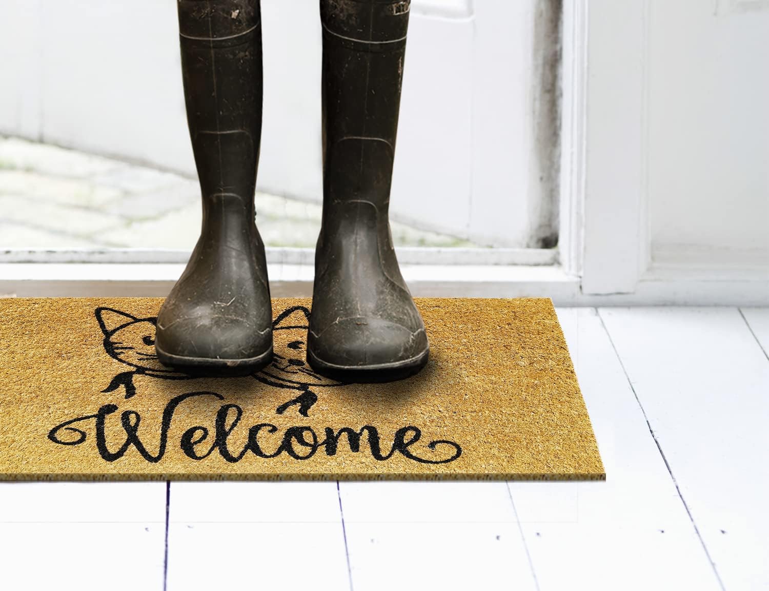 Thumbnail 3 de Zerbino Banzaii in cocco 40x70 cm con retro antiscivolo – Welcome Gatti