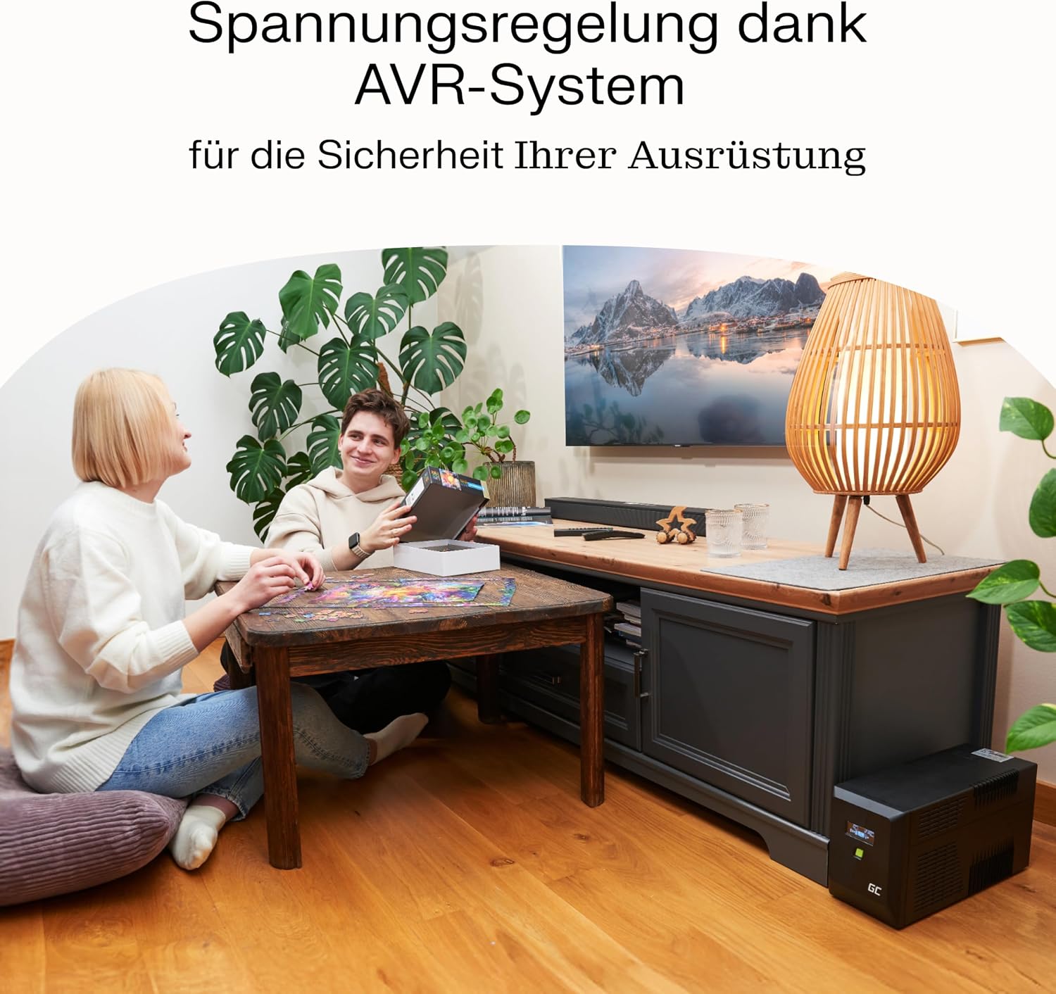 Detalle 2 de Green Cell PowerProof USV 750VA/480W mit LCD-Display: Zuverlässige Notstromversorgung für Heim- und Bürogeräte