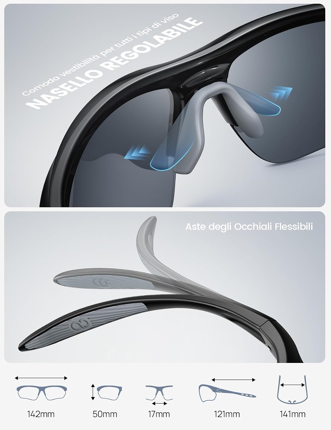 Detalle 1 de Lamicall occhiali ciclismo polarizzati 22 g