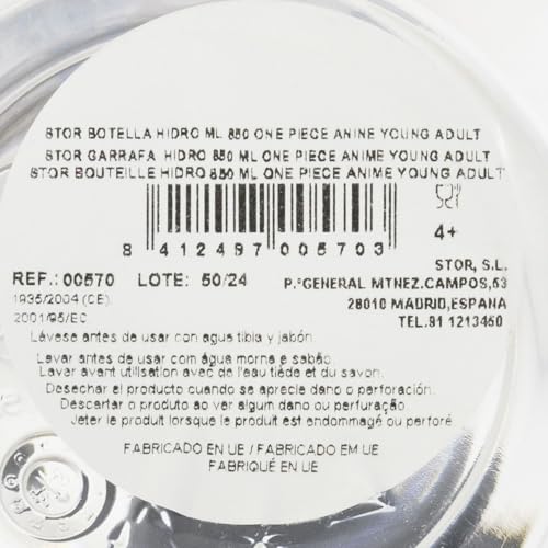 Detalle 2 de Stor Borraccia Riutilizzabile One Piece 850ml – Plastica Senza BPA, tappo a vite metallico anti-goccia