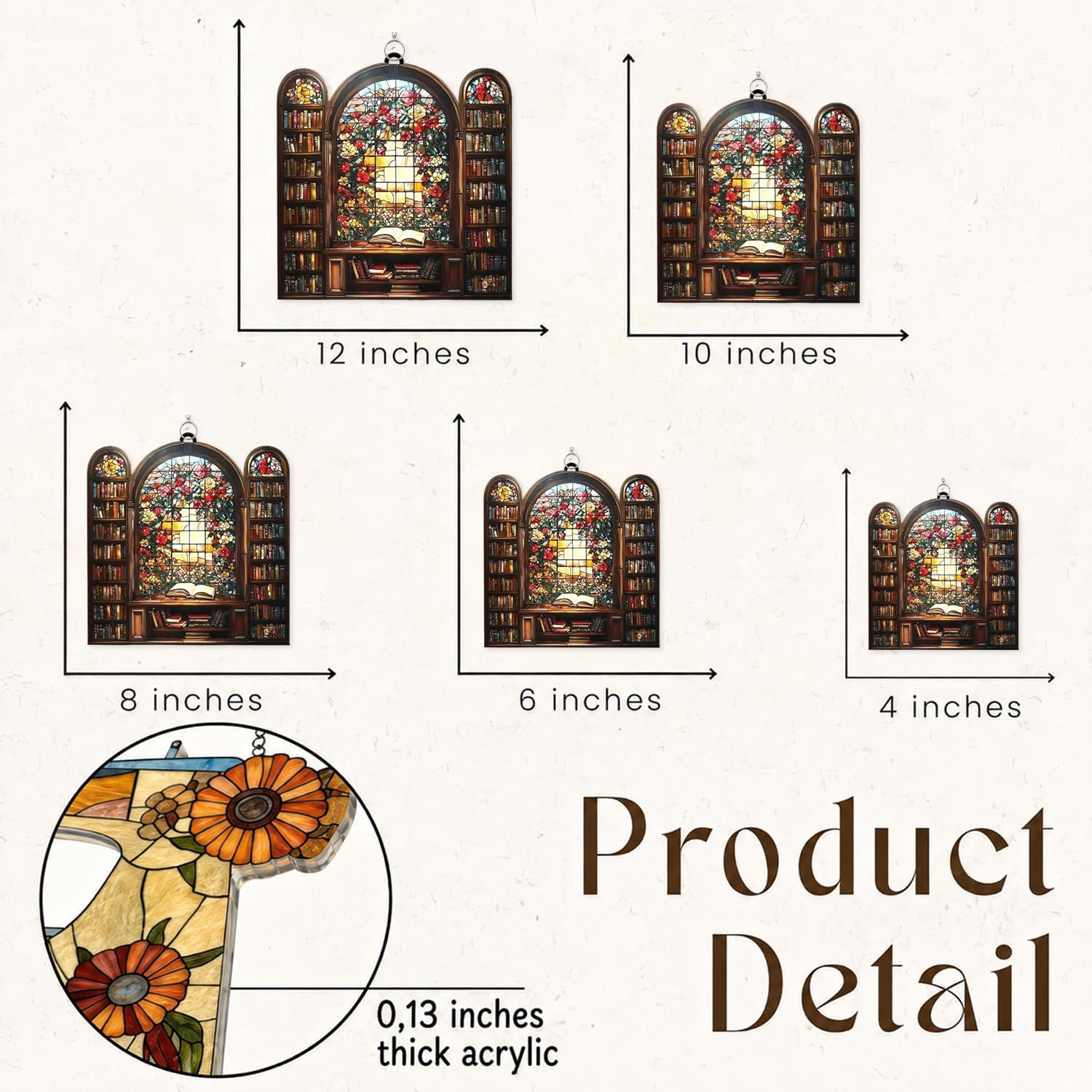 Detalle 2 de XISZYS Acrylic Suncatcher, 6 Inches