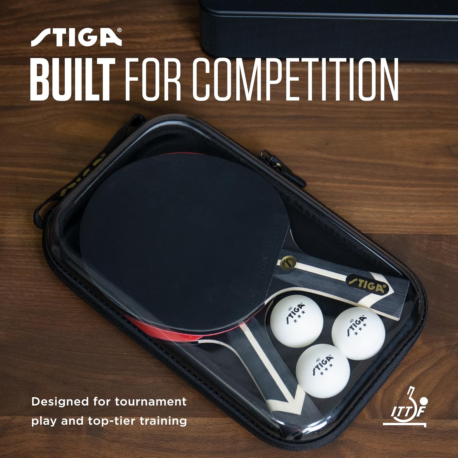 Detalle 2 de STIGA Premium 2-Player Ping Pong Paddle Set with ITTF-Approved Paddles