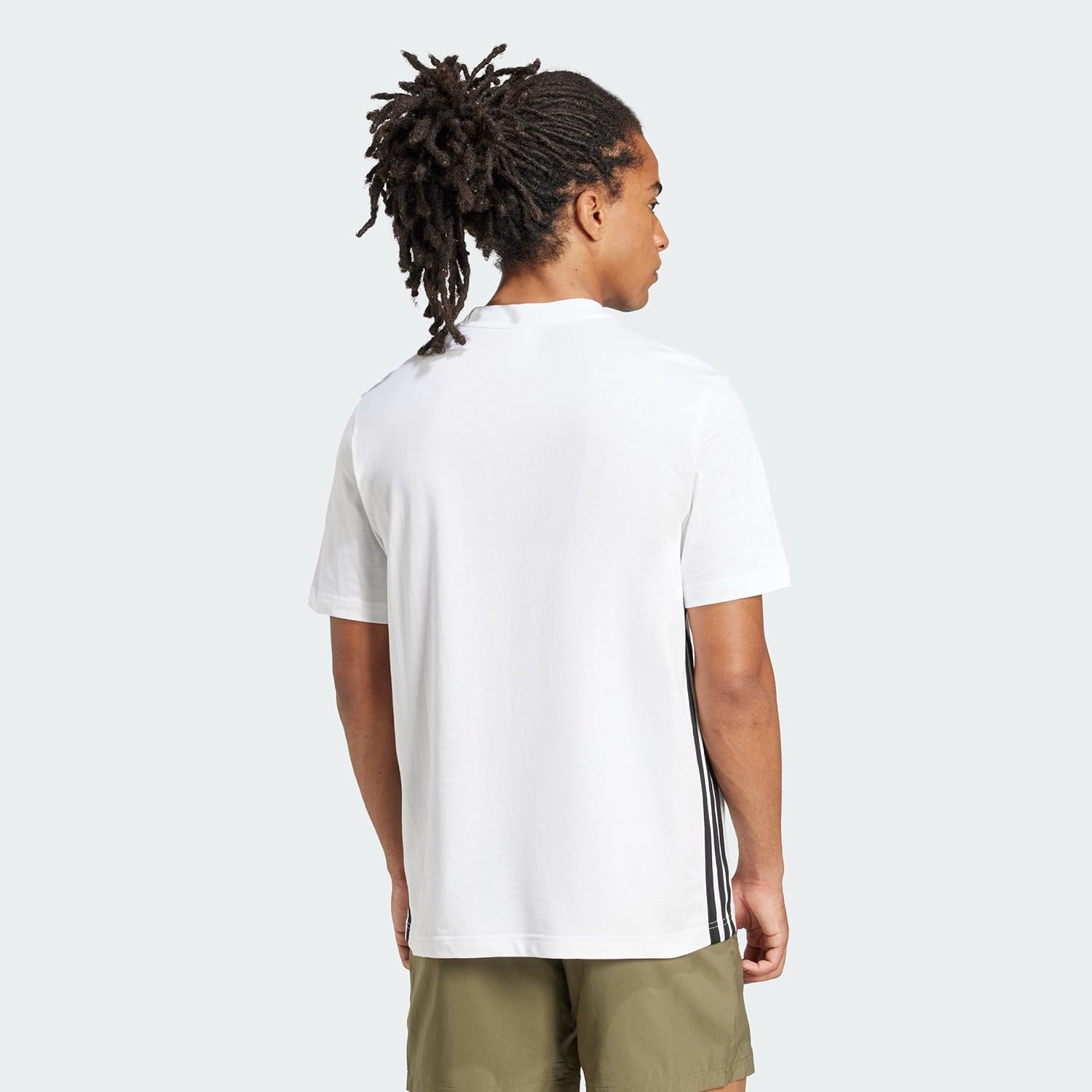 Thumbnail 1 de Adidas Herren Essential Three Stripes Single Jersey Tee – klassischer Rundhals, 100% Baumwolle