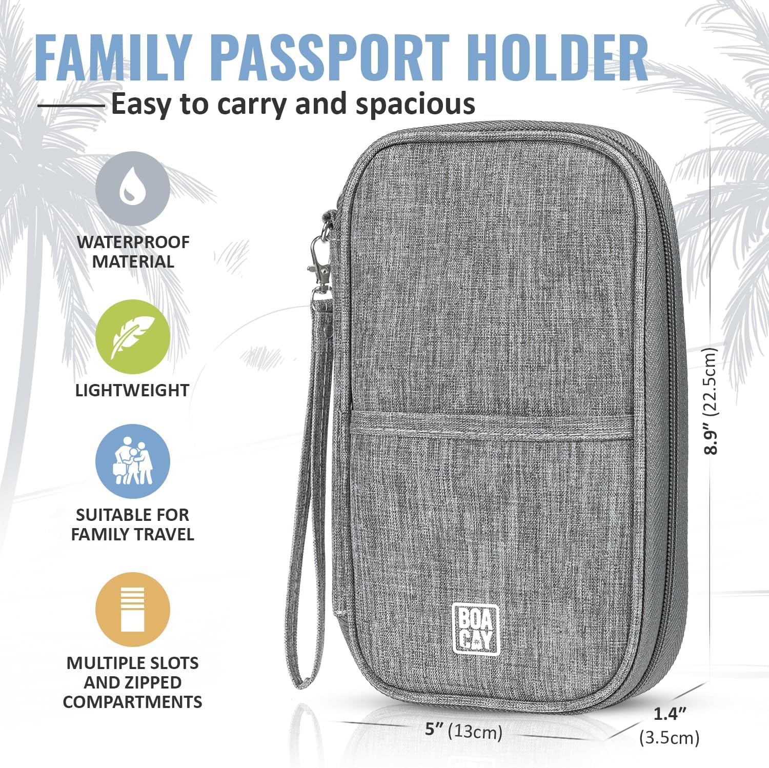 Thumbnail 2 de Family passport holder RFID wallet 13x22.5cm