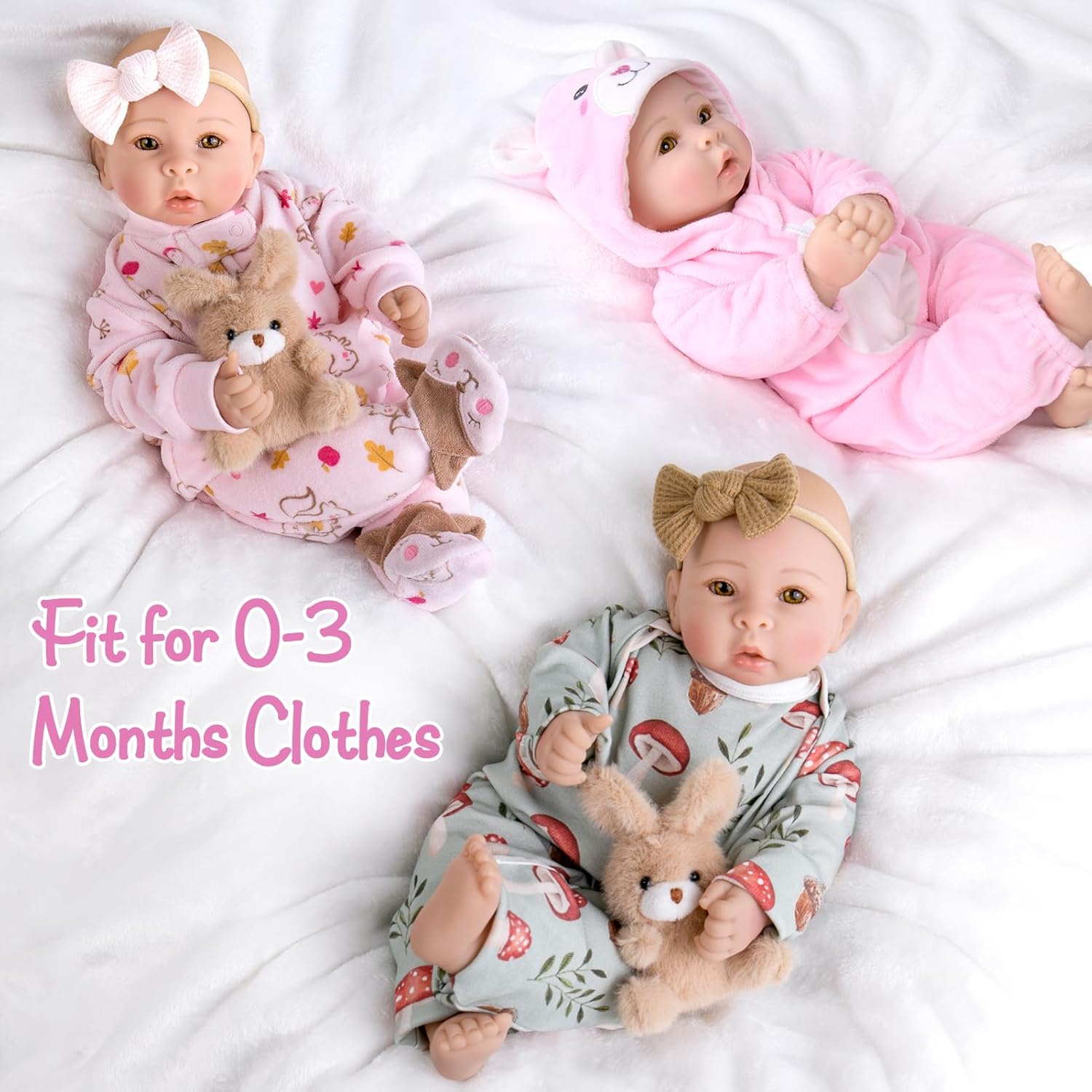 Thumbnail 5 de Aori 17-inch Realistic Baby Doll with Soft Body, Feeding Kit Included