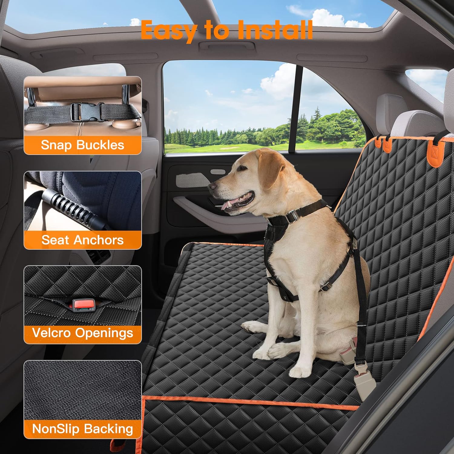 Thumbnail 6 de JOEJOY Dog Car Seat Cover 119x137 cm