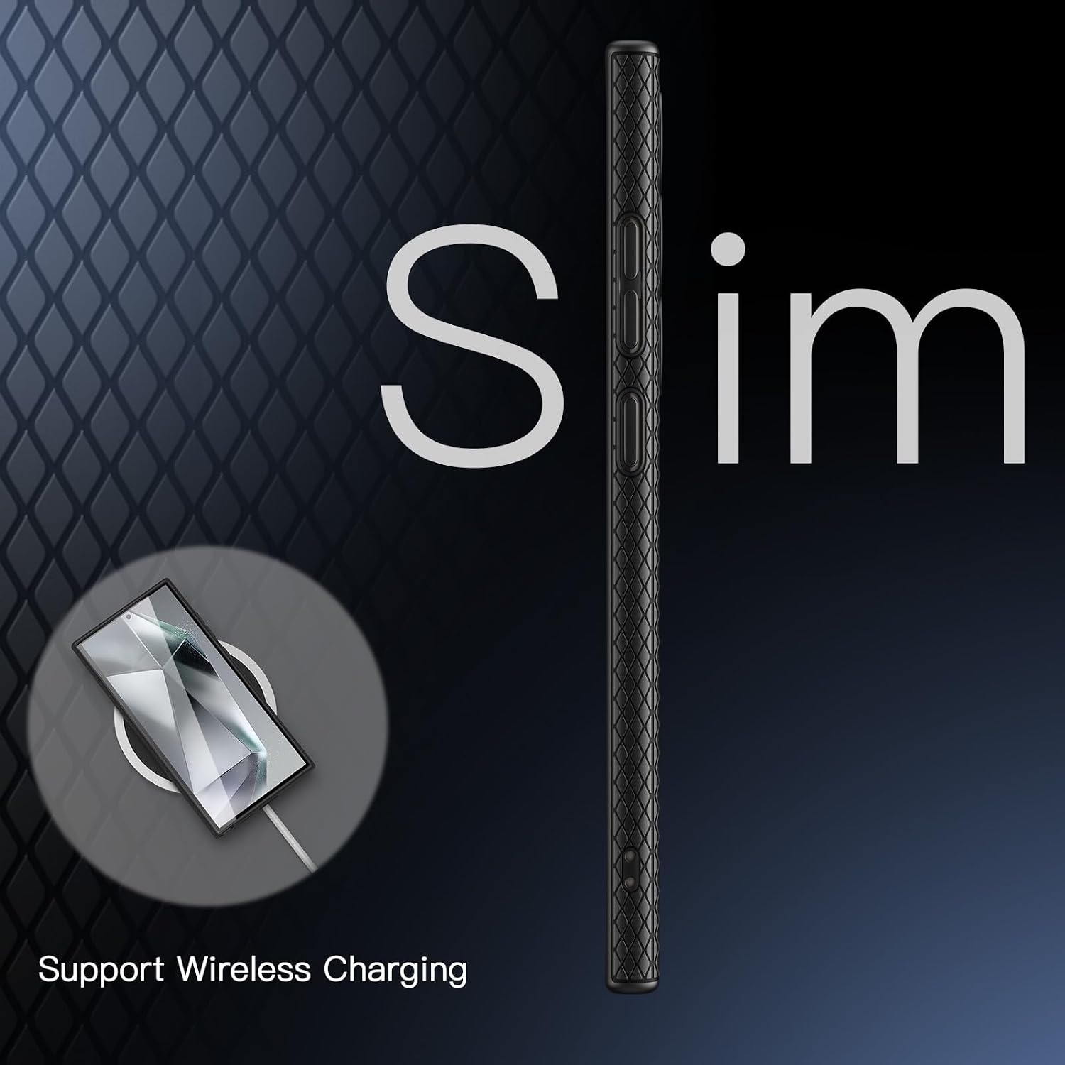 Detalle 2 de JETech greppskal för Samsung Galaxy S24 Ultra, Titanium Black med TPU och kameraskydd