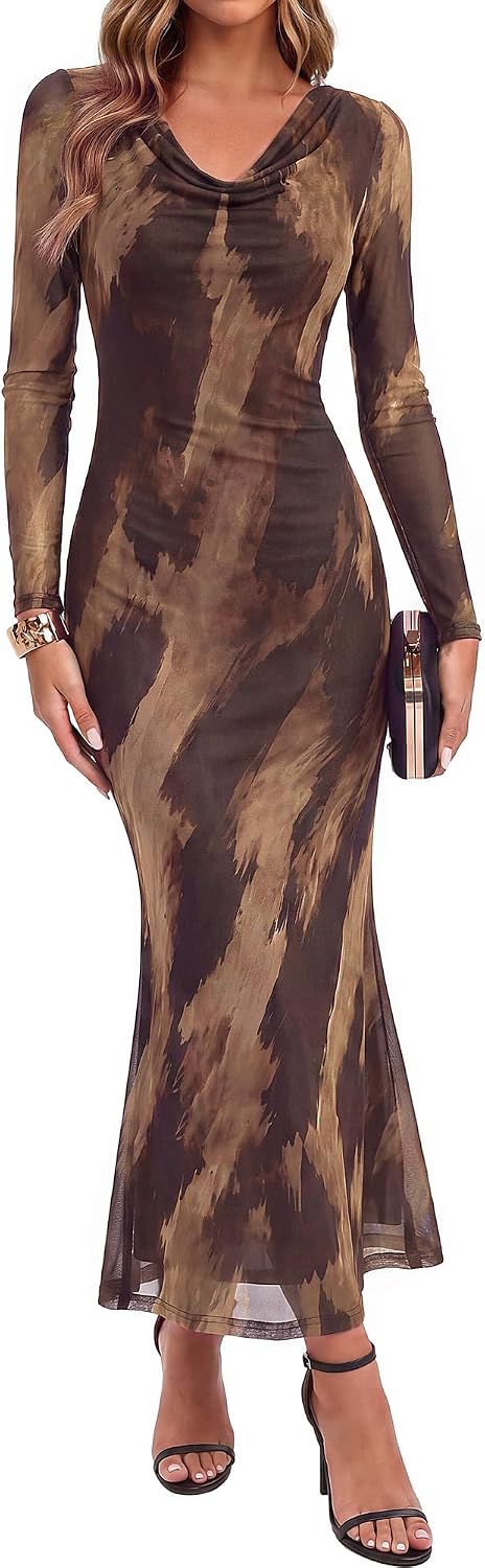 Detalle 2 de GRACE KARIN Long Sleeve Maxi Dress