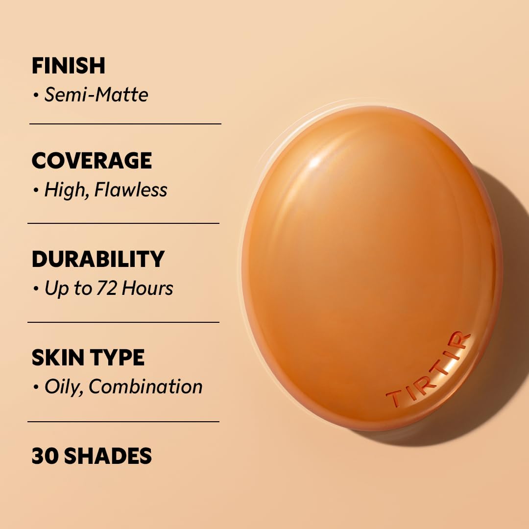 Detalle 2 de TIRTIR Mask Fit Ai Filter Cushion Foundation, #24N Latte, Semi-Matte Coverage