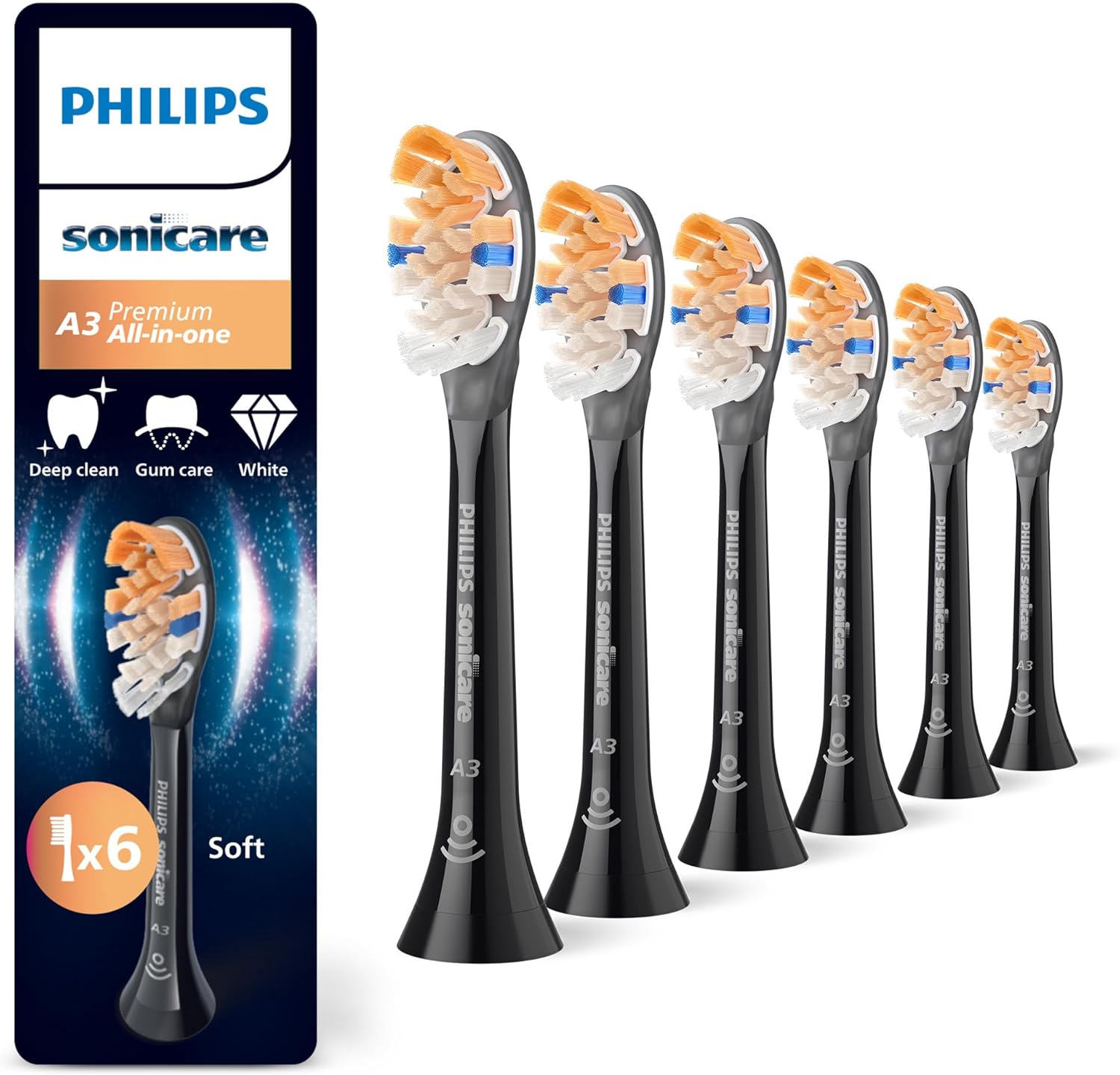 Detalle de PHILIPS Sonicare A3 Premium 6 testine 🪥