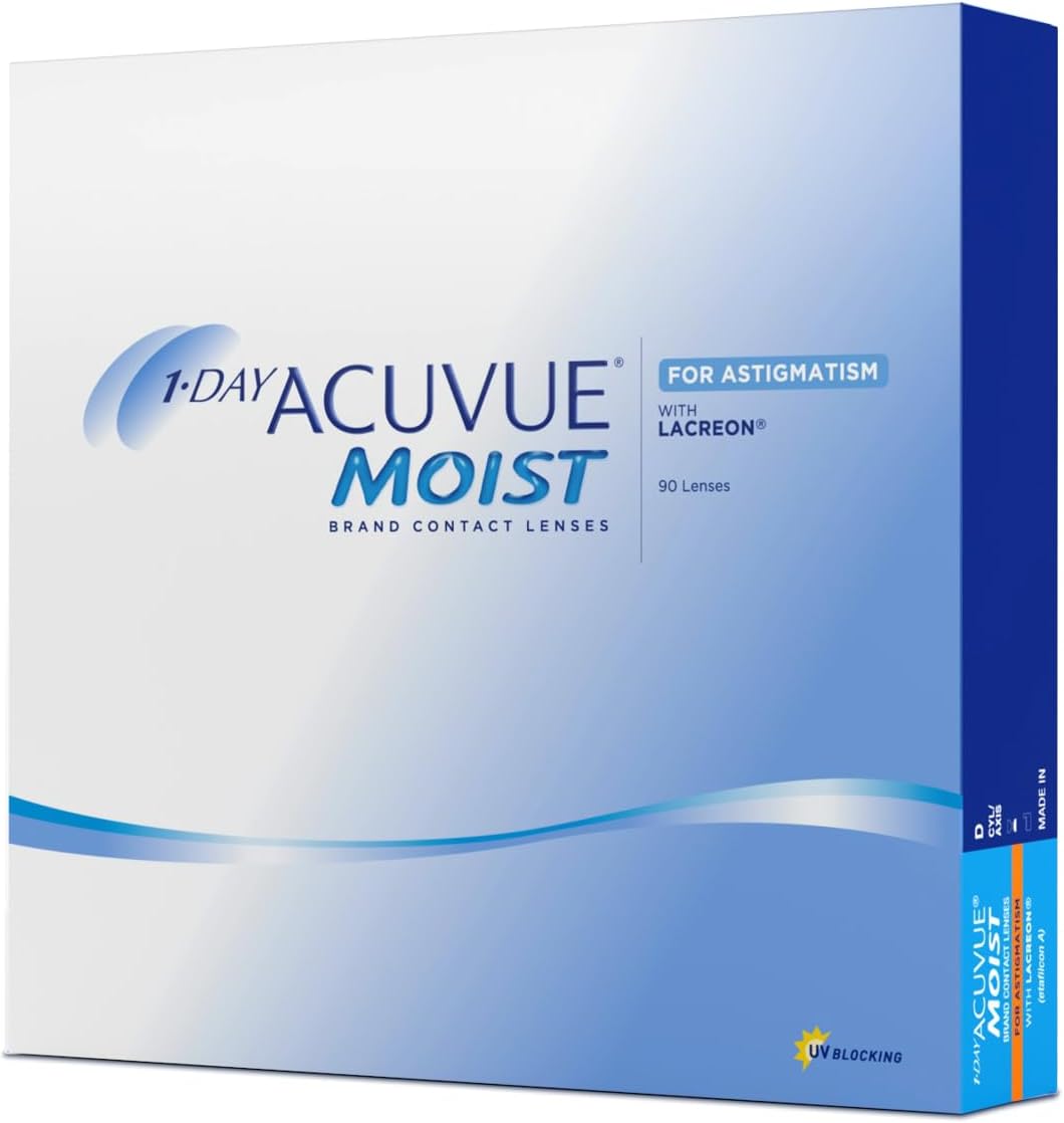 Thumbnail 2 de ACUVUE MOIST 1-DAY for Astigmatism Tageslinsen – gegen trockene Augen, UV-Schutz, 90 Linsen