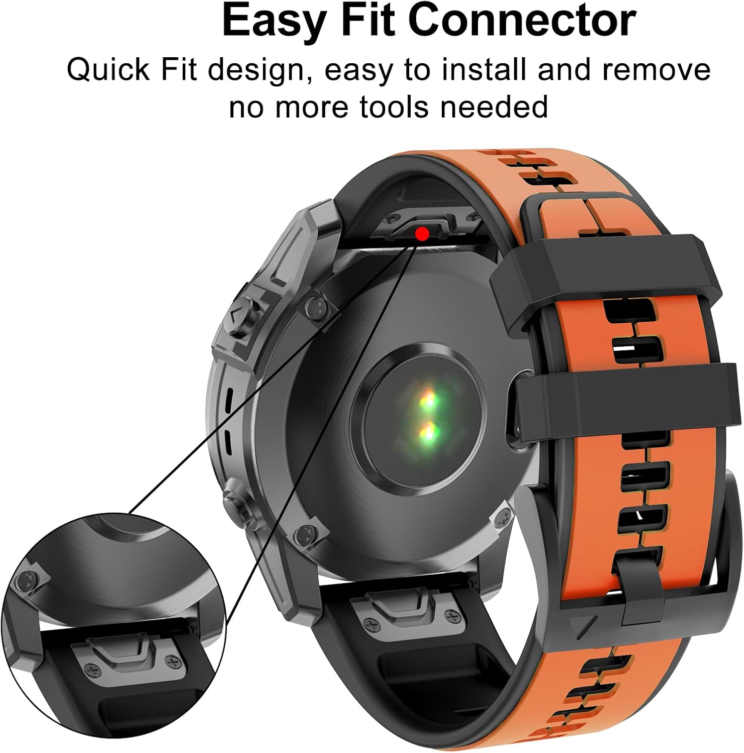 Thumbnail 3 de ISABAKE 22mm Silicone Quick Fit Strap for Garmin Fenix 7/6/5, EPIX 2, Forerunner 935/945 and more