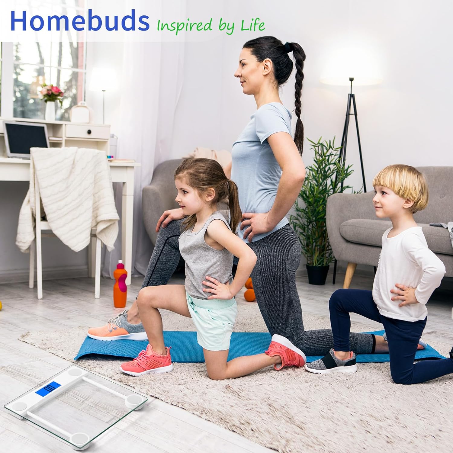 Thumbnail 4 de Homebuds Bathroom Scales for Body Weight – High Precision with Blue Backlit Display (4 00 lb / 182 kg)
