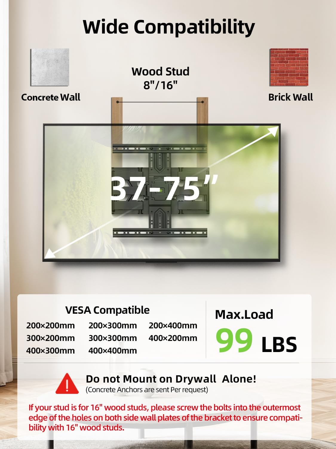 Thumbnail 1 de USX MOUNT Ultra Slim 1.3in TV Mount