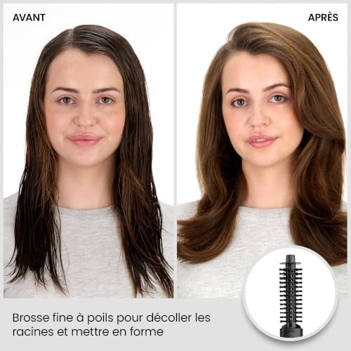 Detalle de BaByliss AS200E Dry, Straighten and Style : sèche-cheveux rotatif avec 4 accessoires interchangeables