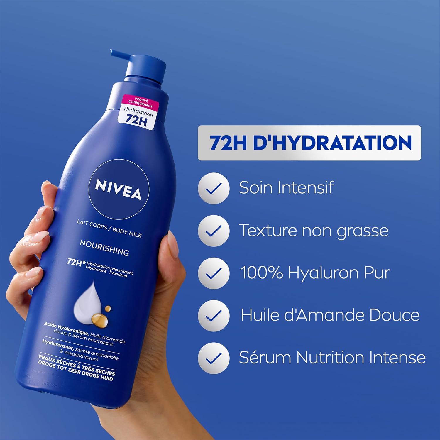 Thumbnail 1 de NIVEA Hydratation Intense 625 ml lait corps