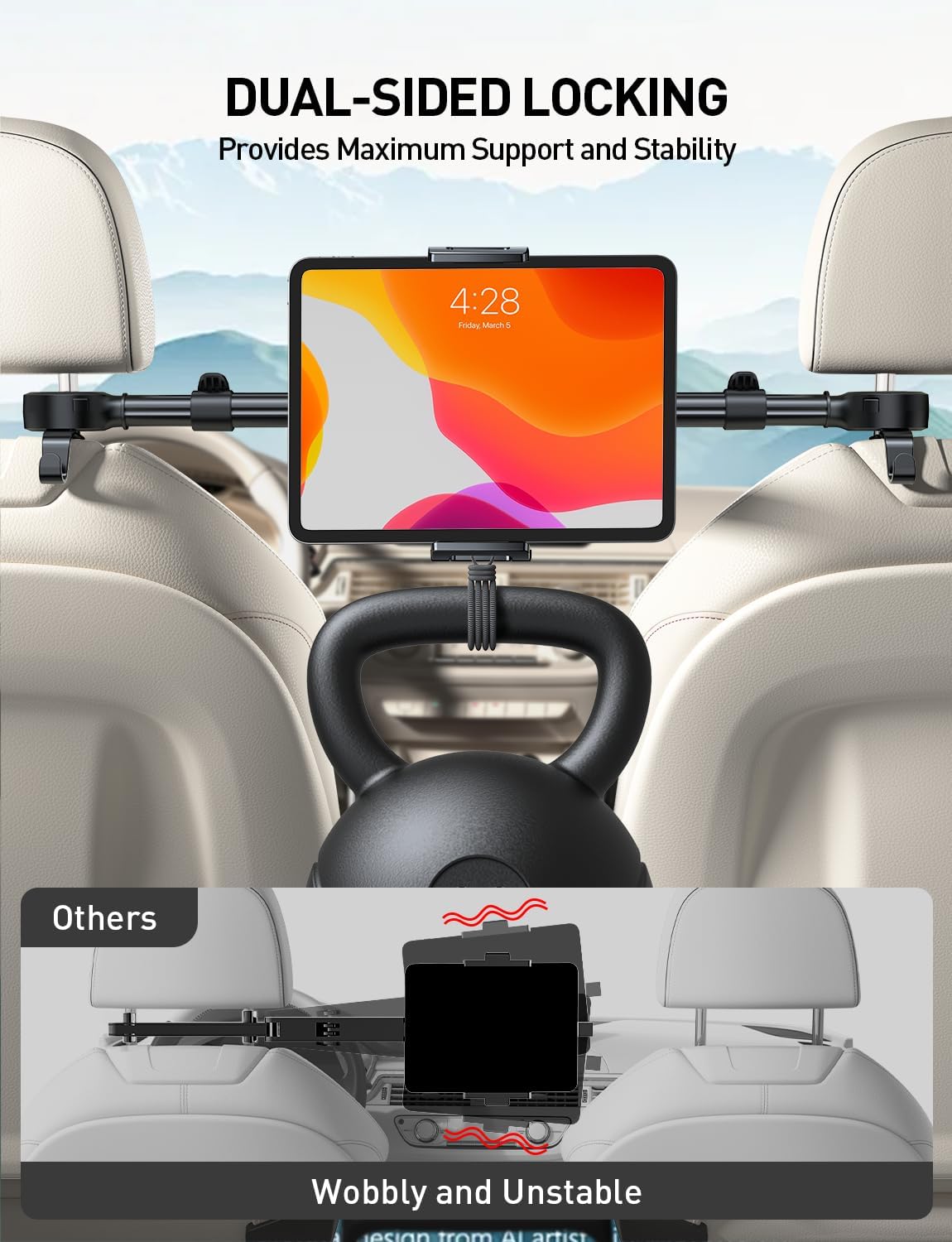Detalle 2 de TRYONE Tablet Halterung Auto Mitte 4,7–16,1 Zoll