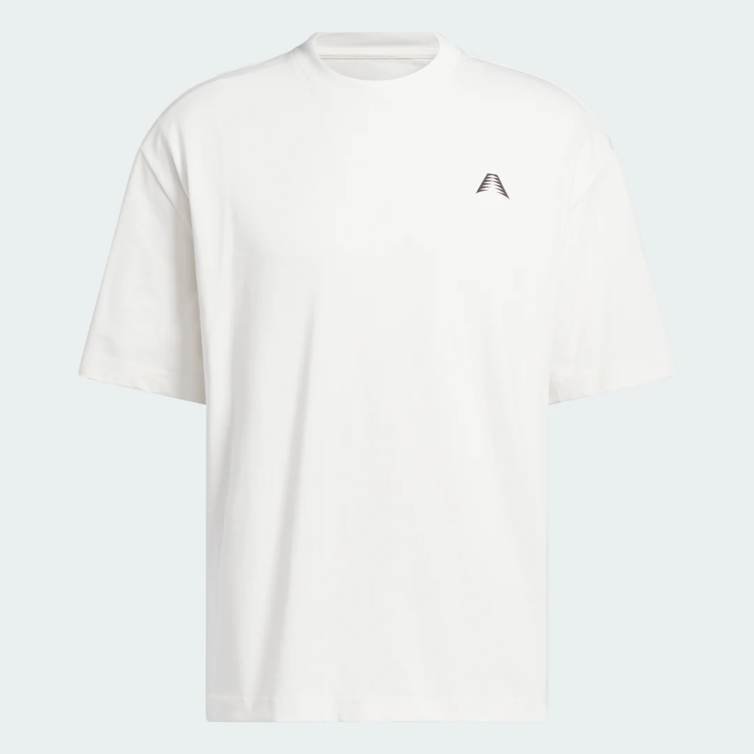 Detalle 2 de Anthony Edwards Tee de Adidas: camiseta blanca para fans y uso diario