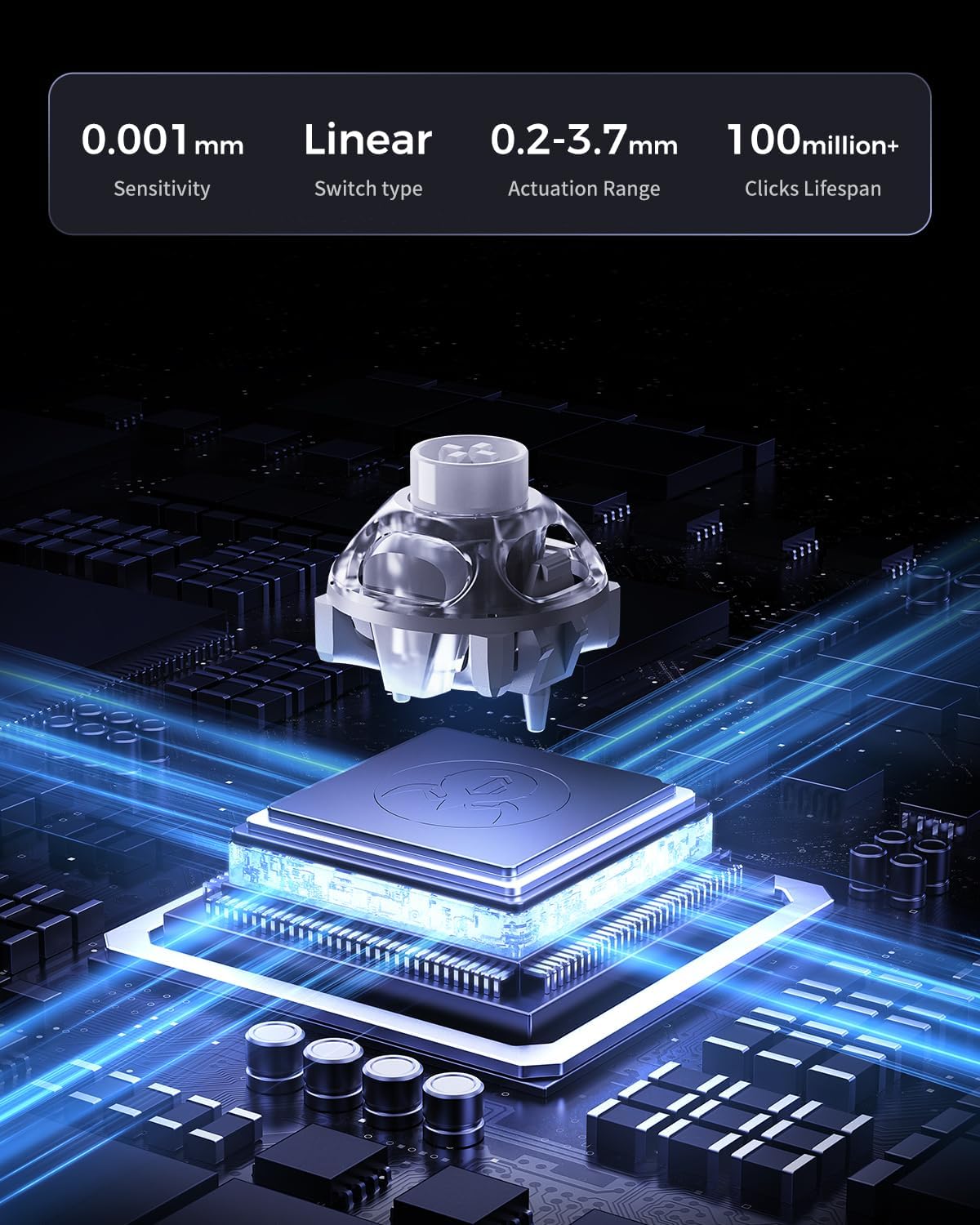 Thumbnail 4 de GravaStar Mercury V60 Pro 60% HE Magnetic Gaming Keyboard (True 8KHz, 0.005mm actuation, aluminum frame)