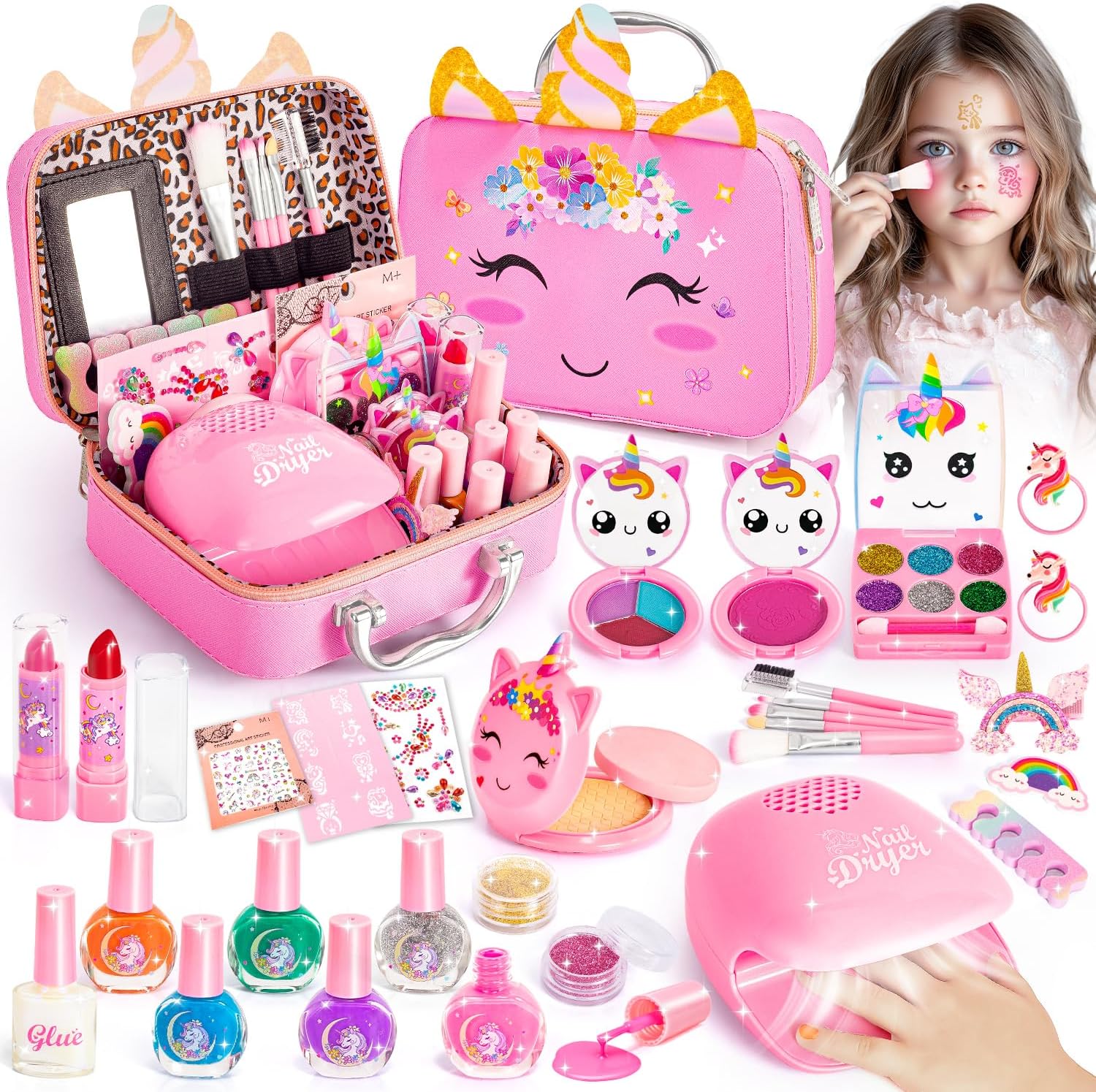 Detalle de Hohosunlar Girls Makeup Set for Kids 3+