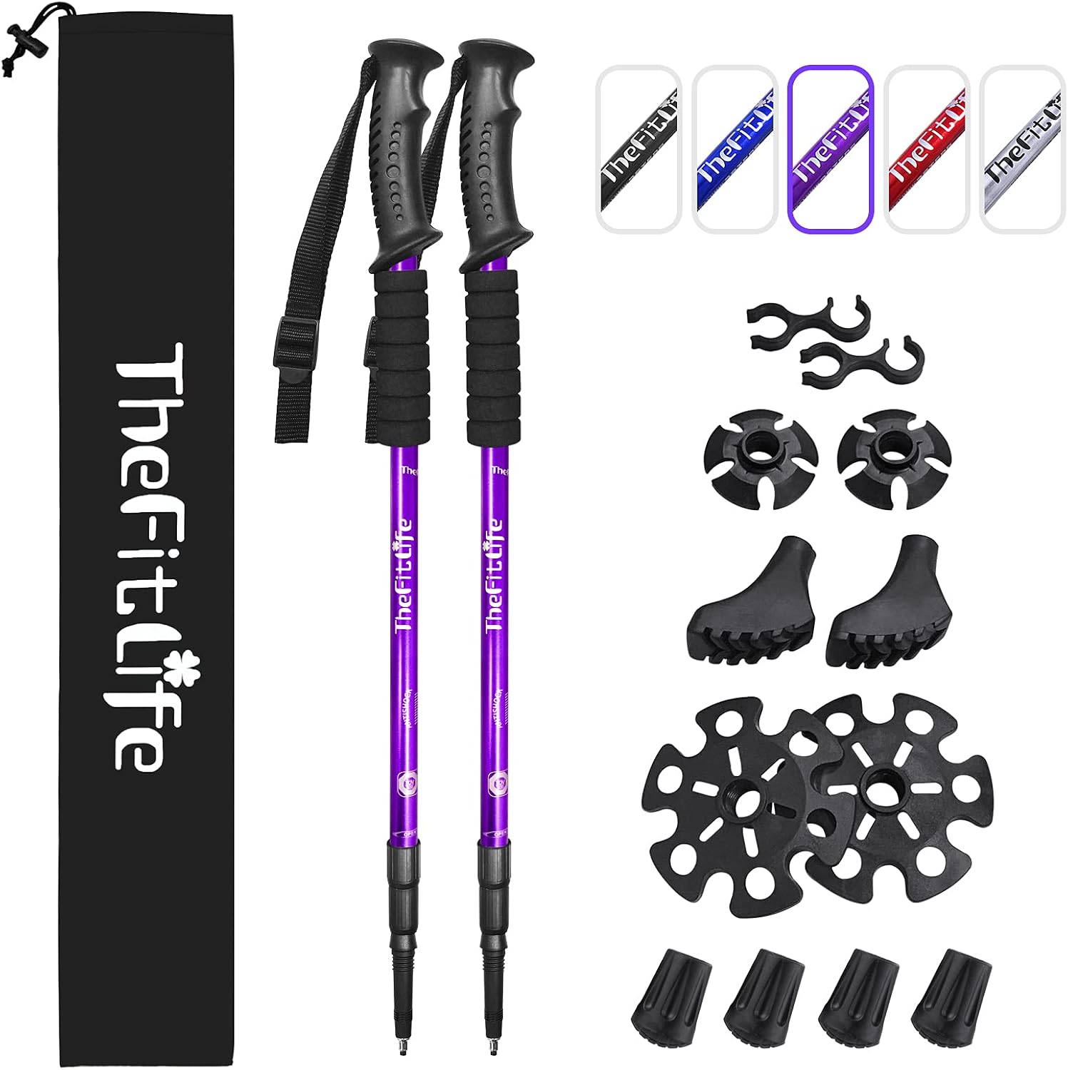 Detalle de TheFitLife Nordic Walking Poles 51.2 in