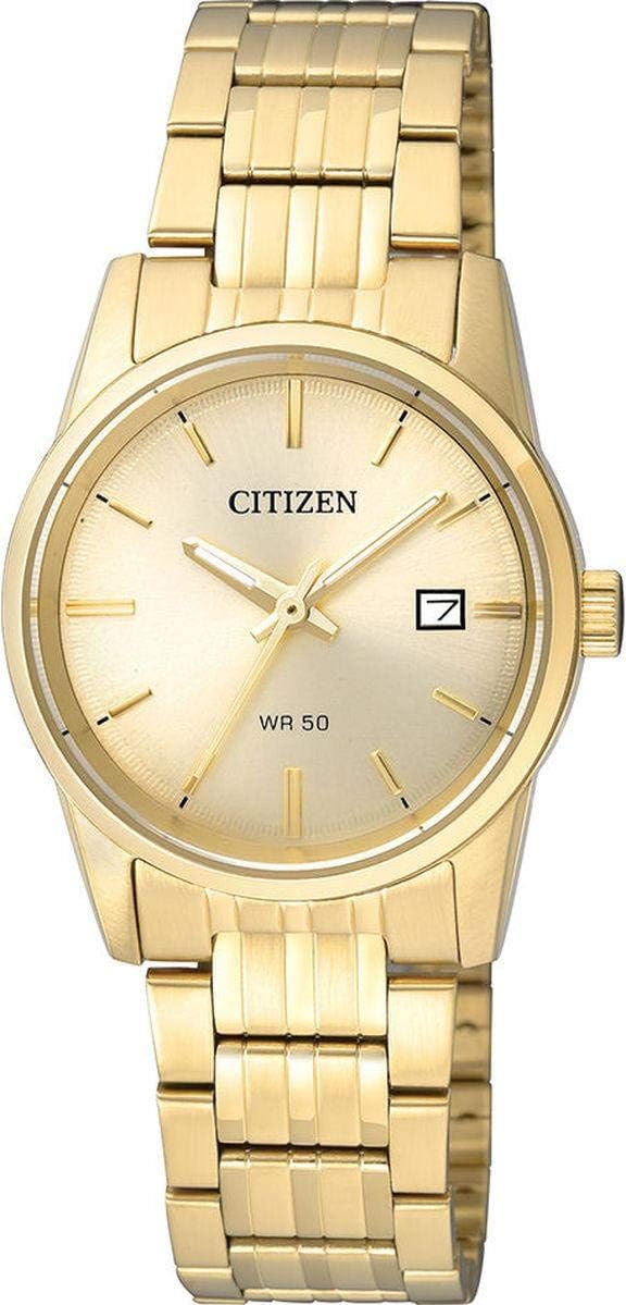 Detalle de Citizen EU6002-51P Quarzuhr – Damenuhr aus Edelstahl mit Goldplattierung