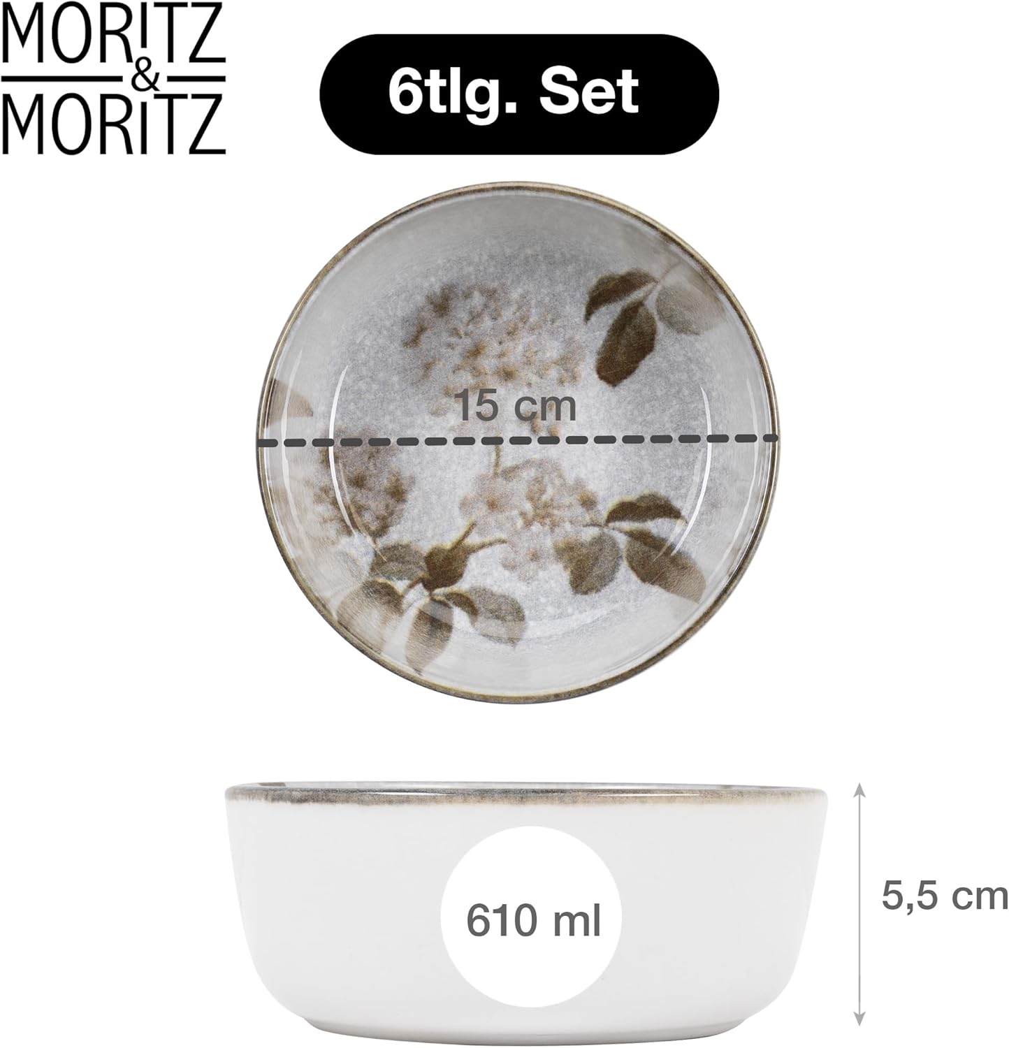Detalle 2 de Moritz & Moritz BLOSSOM Müslischalen 610 ml 🍽