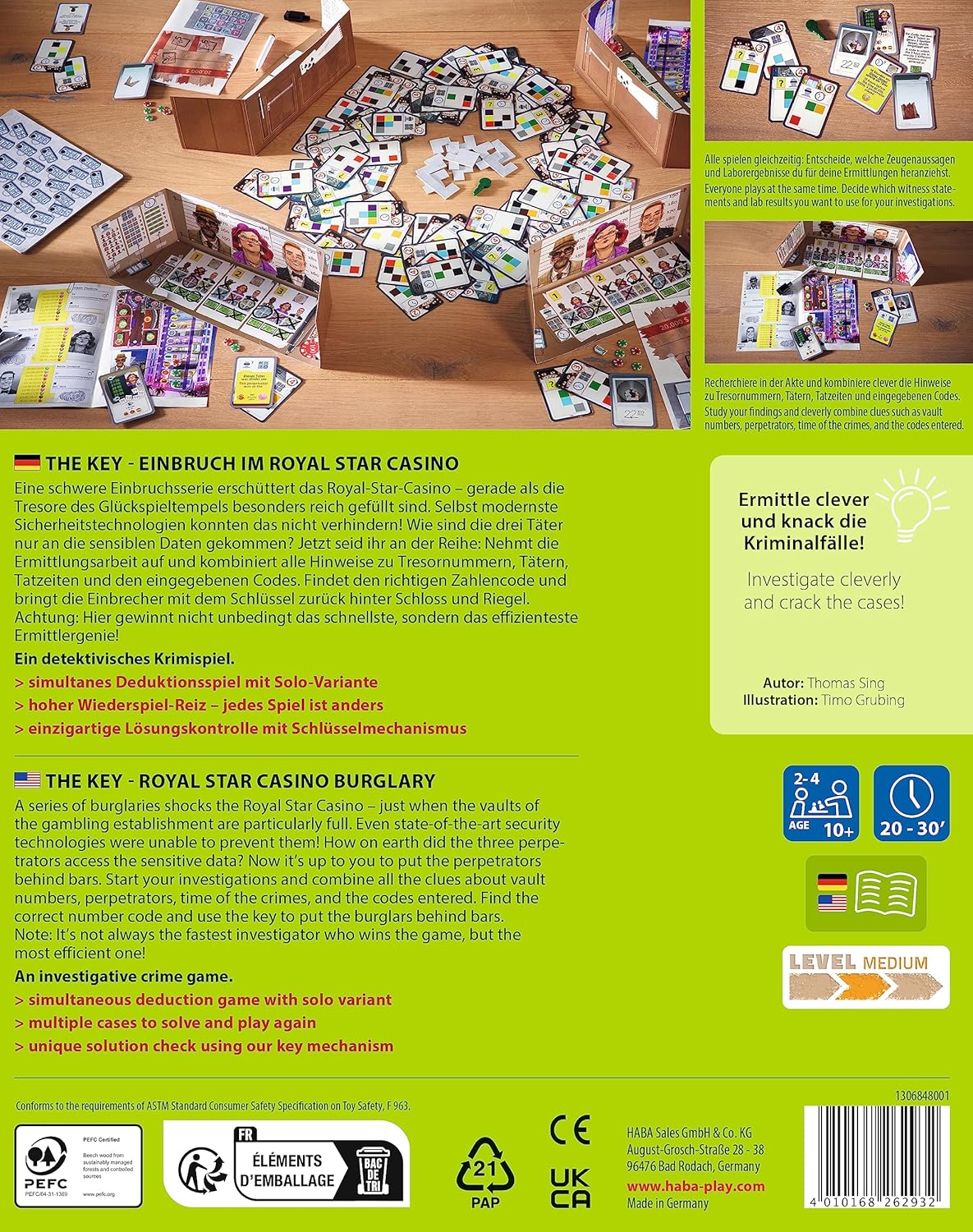 Thumbnail 1 de HABA The Key – Einbruch im Royal Star Casino: Deduktionsspiel für 1–4 Spieler