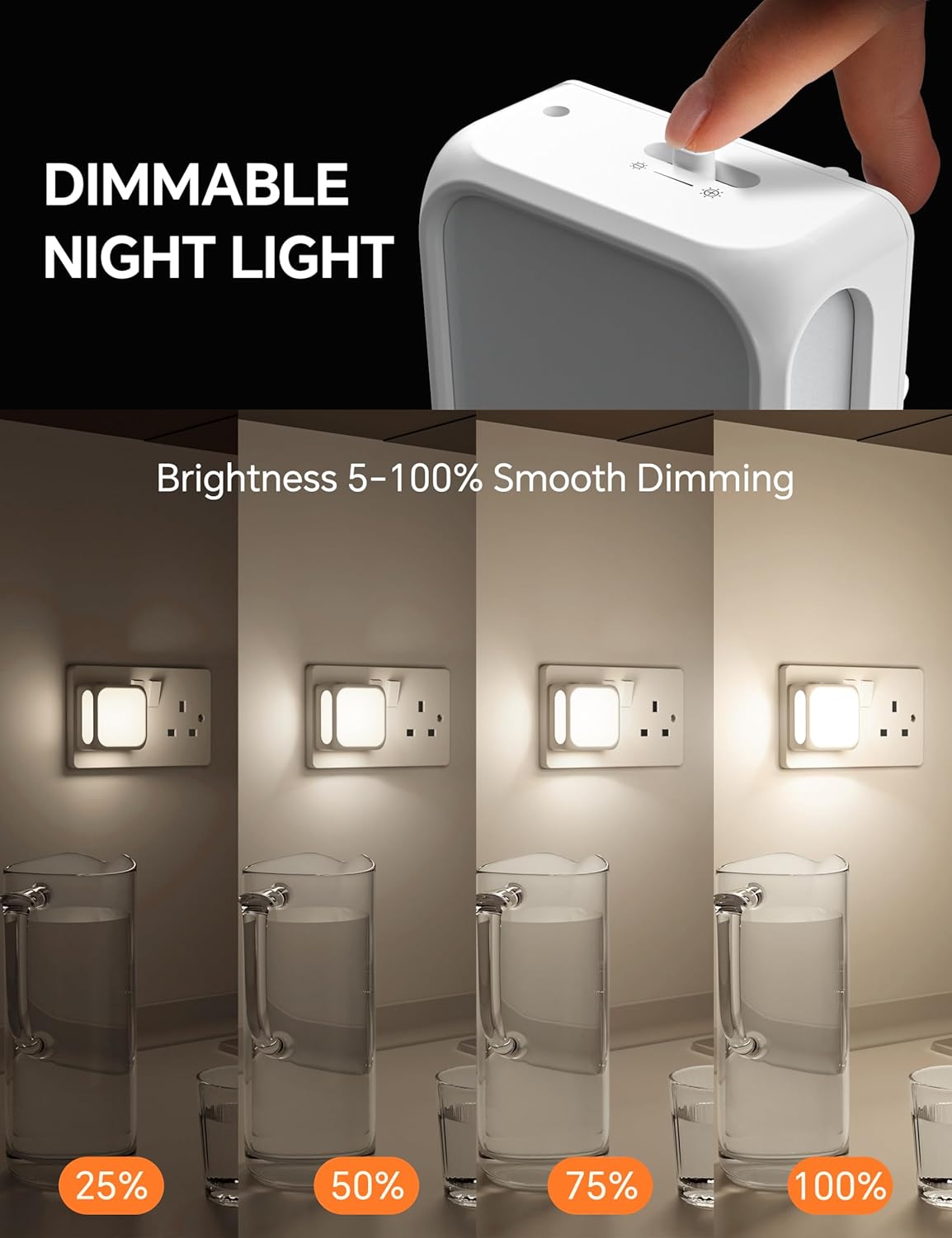 Detalle de PURSNIC Night Light Plug in Wall 4000K