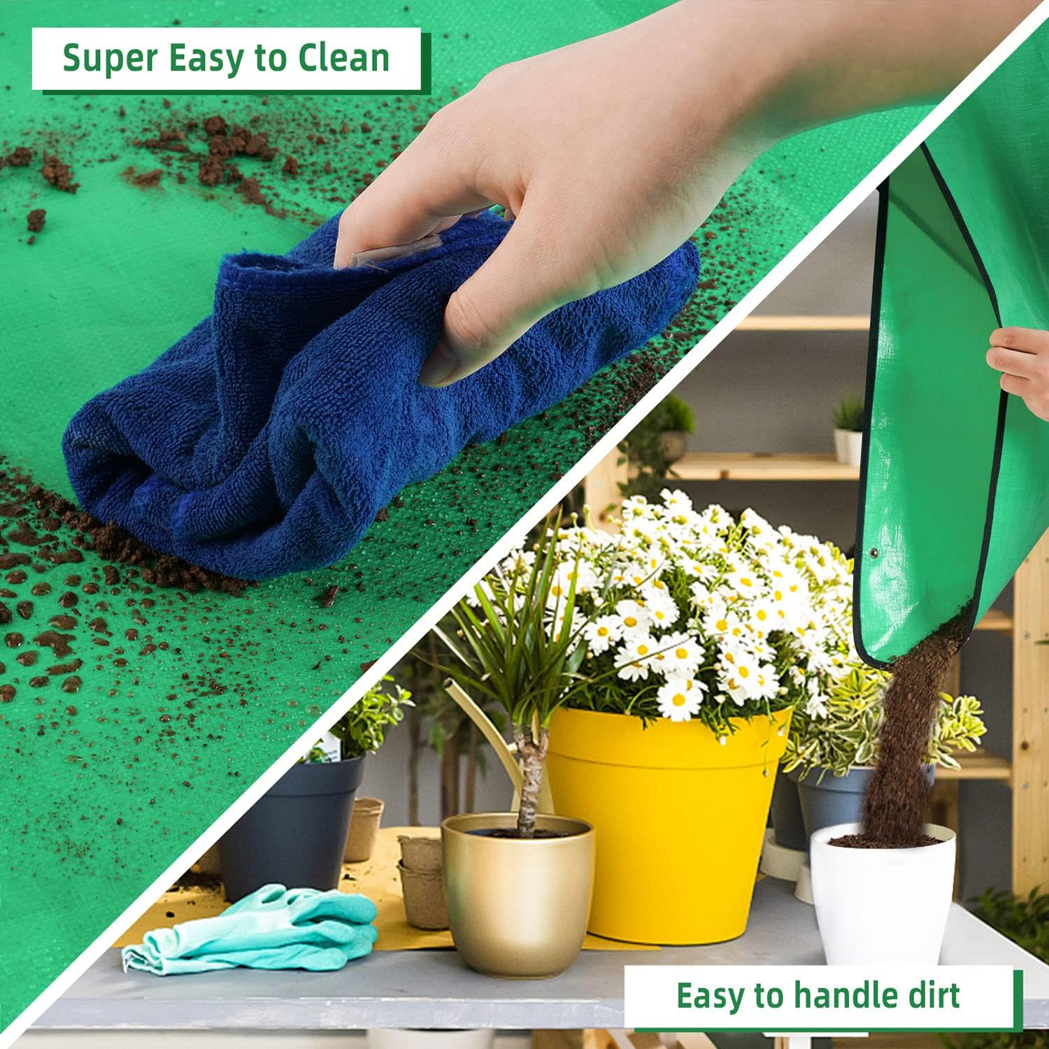 Detalle de HNXTYAOB PE-1100 Extra-Large Waterproof Potting Mat, 39.5-Inch Square